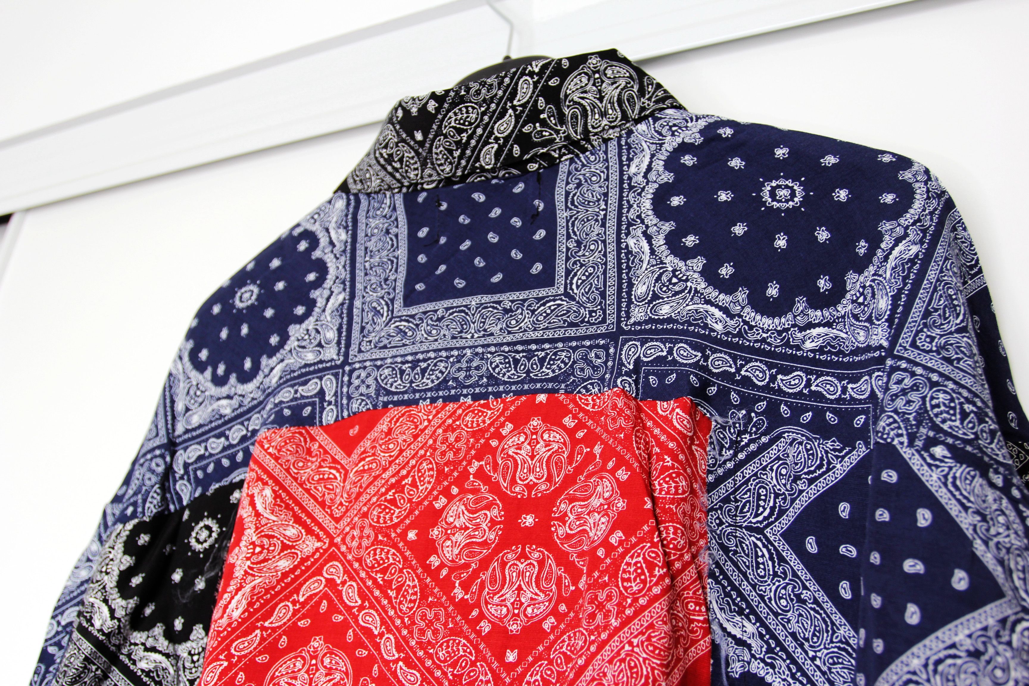 Other BNWT SS20 EDEN XXX BANDANA PATCHWORK SHIRT BLACK RED BLUE Size US M / EU 48-50 / 2 - 8 Thumbnail