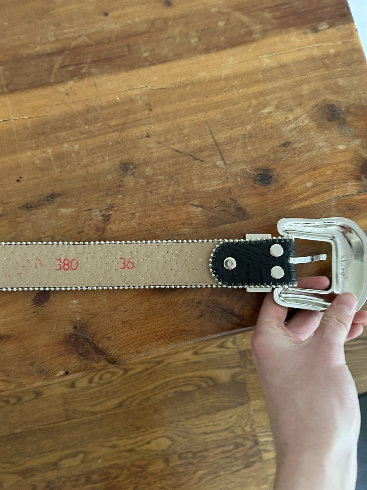 B.B. Simon BB Simon Belt “The Trojan - Jet” Size 34 - 5 Thumbnail