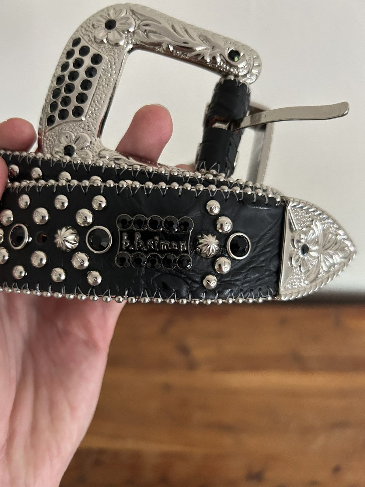 B.B. Simon BB Simon Belt “The Trojan - Jet” Size 34 - 2 Thumbnail