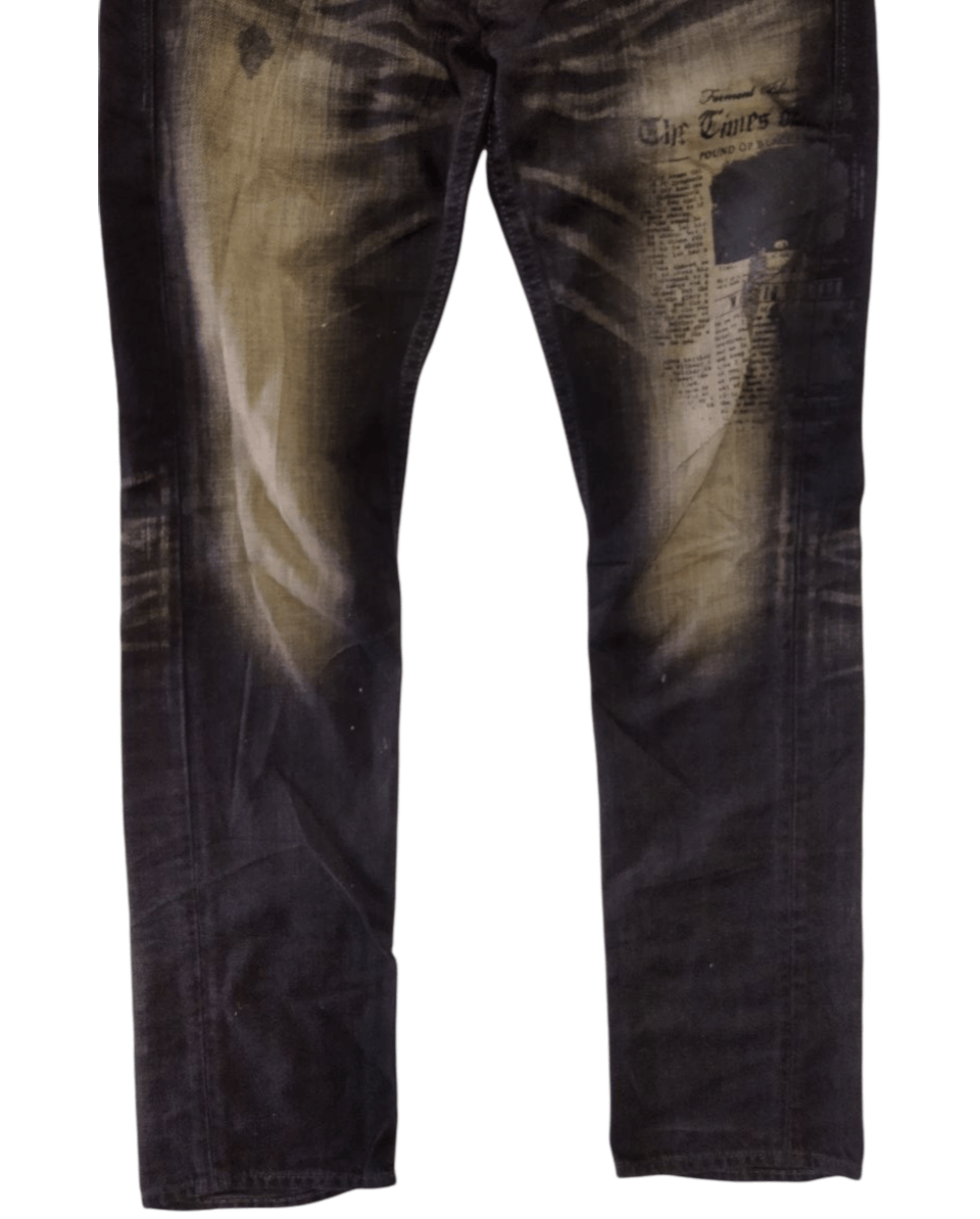 Murder License Murder License Printed Distressed Design Jeans Size US 34 / EU 50 - 4 Thumbnail