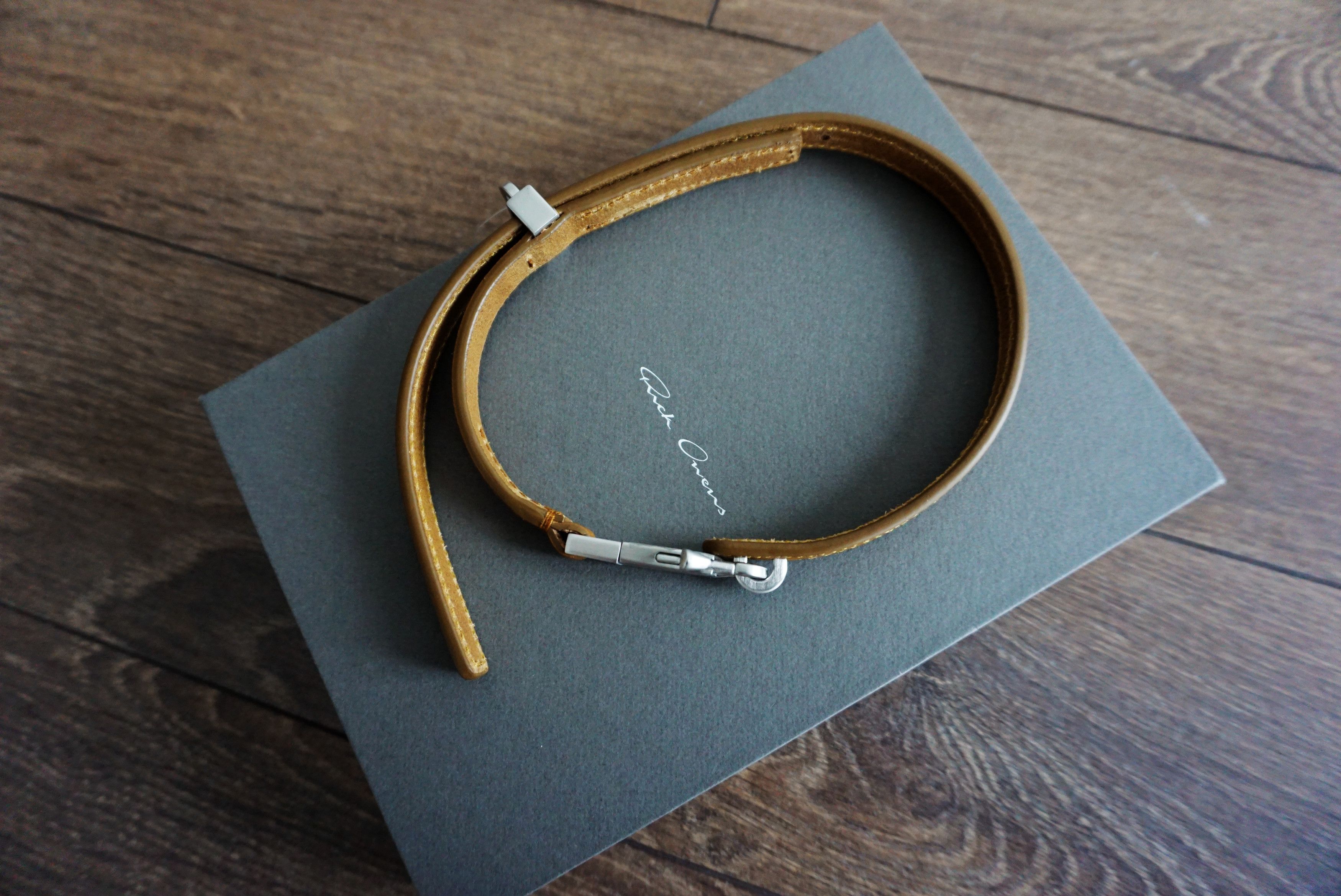 image of Ss22 Rick Owens "fogachine" Choker Sulphate, Men's
