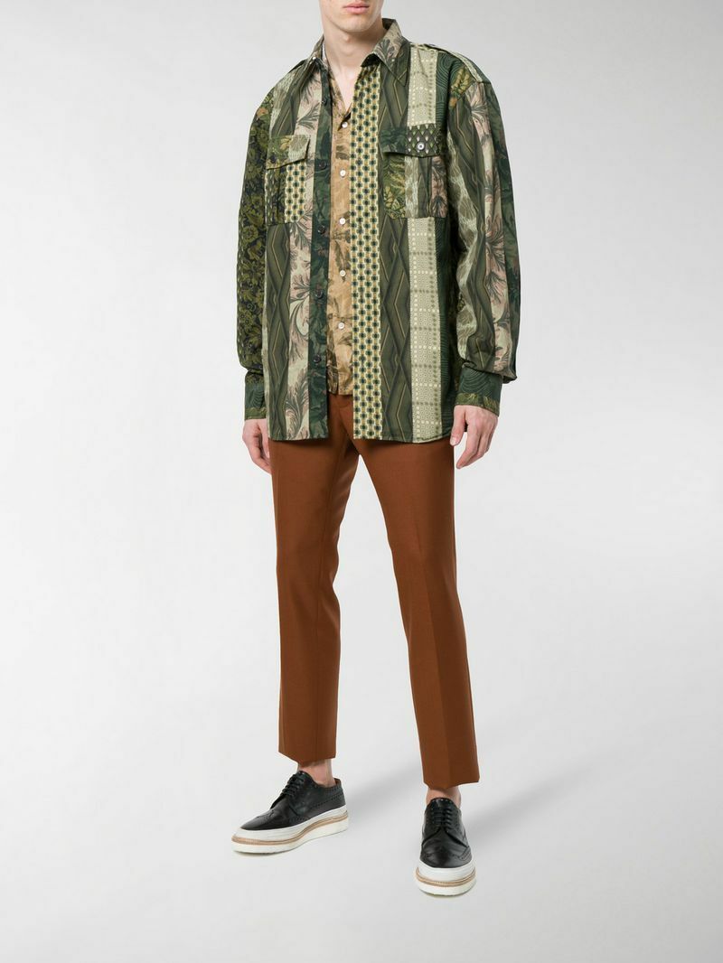 Dries Van Noten SS18 DRIES VAN NOTEN CAYCE PATCHWORK PRINT SHIRT JACKET M Size US M / EU 48-50 / 2 - 1 Thumbnail
