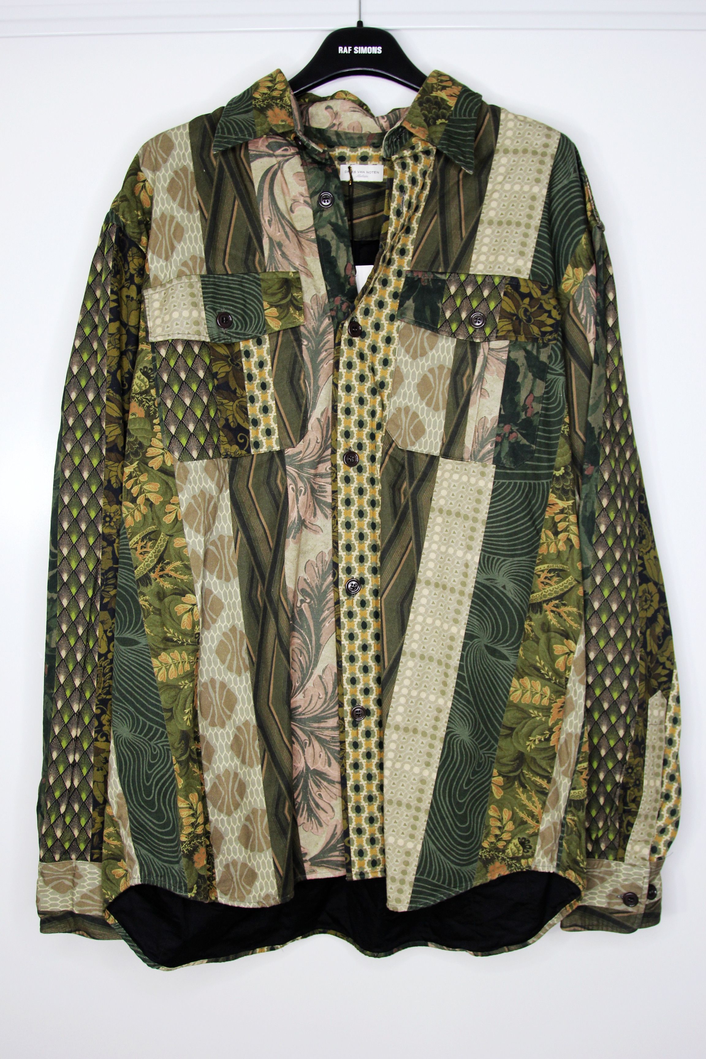 Dries Van Noten SS18 DRIES VAN NOTEN CAYCE PATCHWORK PRINT SHIRT JACKET M Size US M / EU 48-50 / 2 - 2 Thumbnail