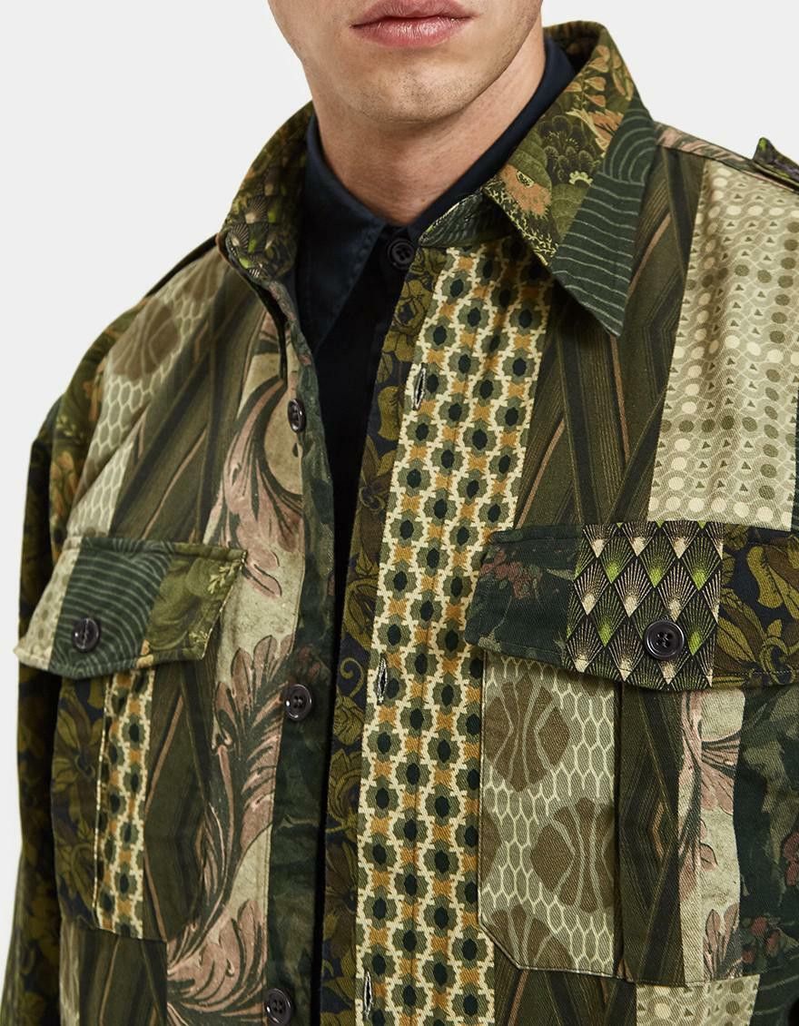Dries Van Noten SS18 DRIES VAN NOTEN CAYCE PATCHWORK PRINT SHIRT JACKET M Size US M / EU 48-50 / 2 - 16 Thumbnail