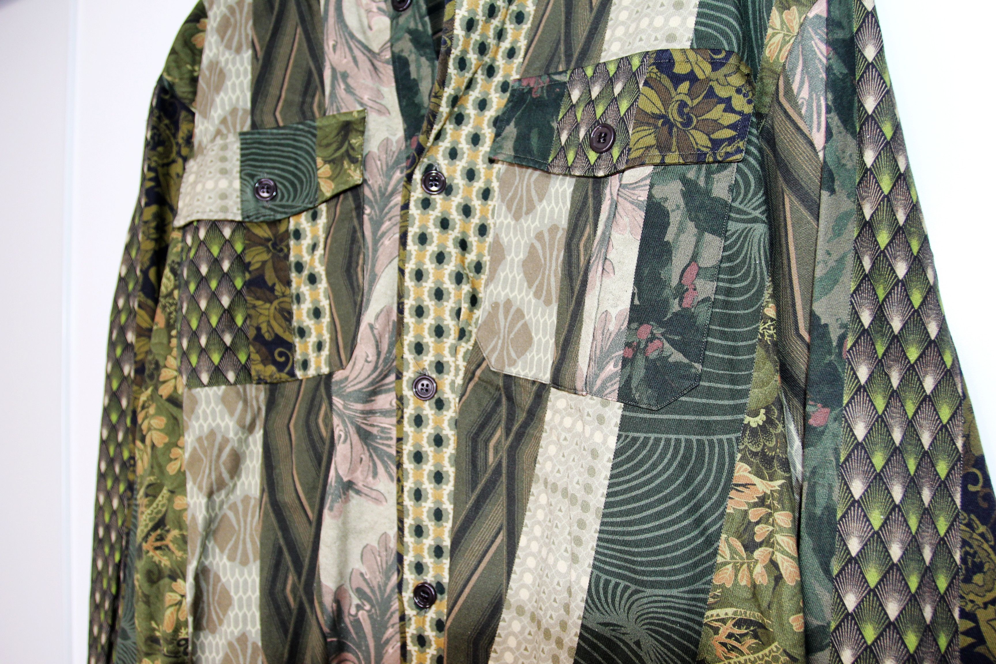 Dries Van Noten SS18 DRIES VAN NOTEN CAYCE PATCHWORK PRINT SHIRT JACKET M Size US M / EU 48-50 / 2 - 5 Thumbnail
