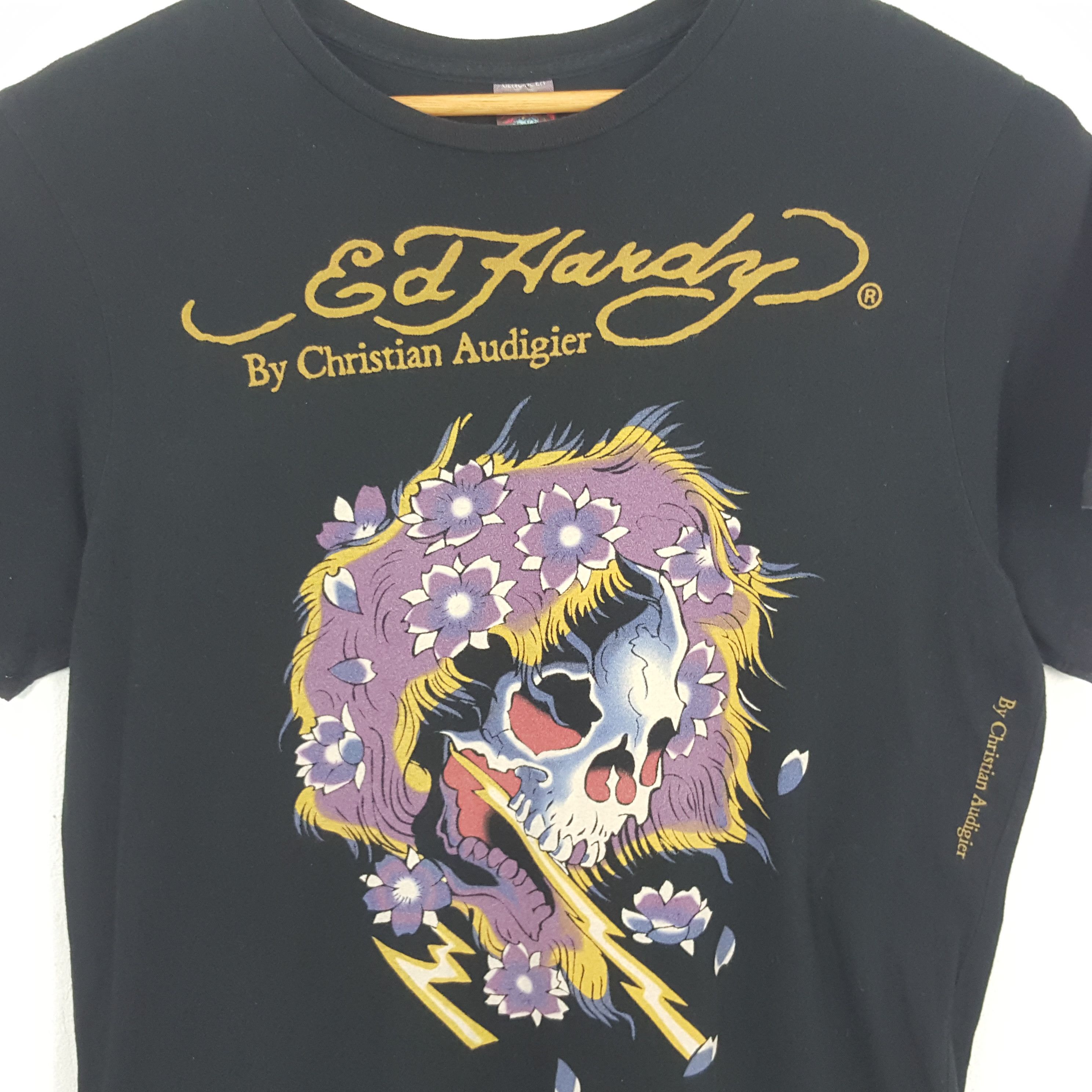 Ed Hardy × Vintage Vintage ED HARDY by Christian Audigier Designer T-Shirt Size US L / EU 52-54 / 3 - 2 Thumbnail