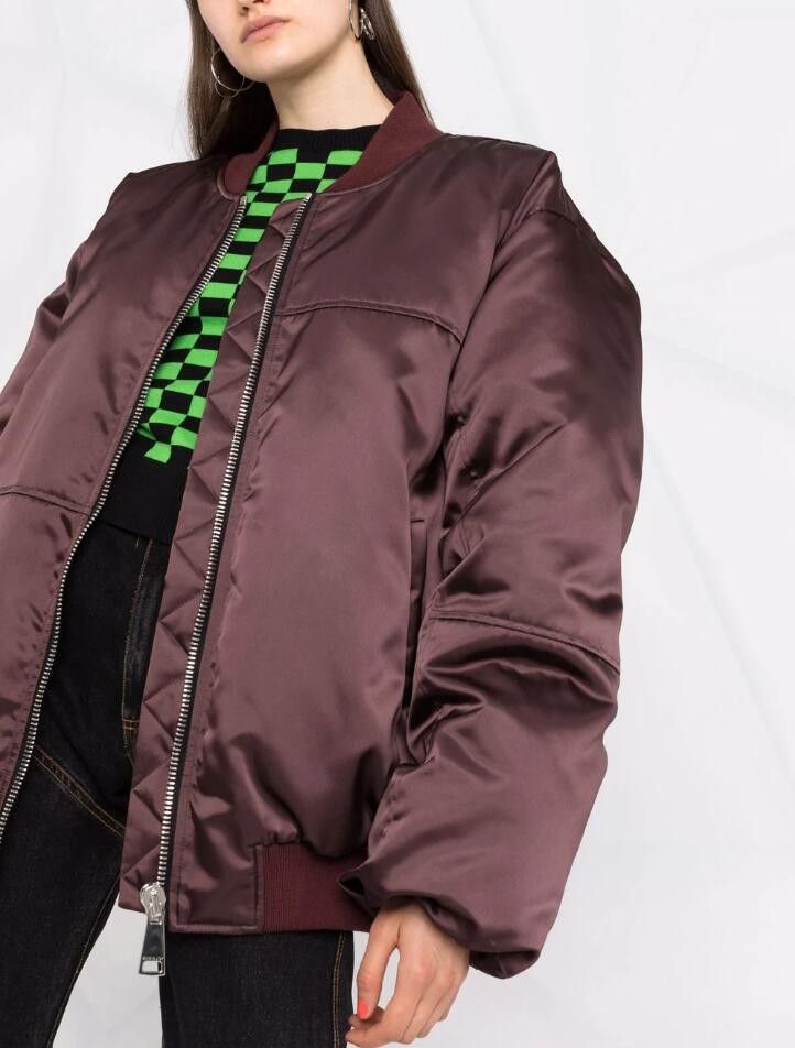 Khrisjoy BNWT AW21 KHRISJOY SATIN OVERSIZED BOMBER JACKET 1 Size US S / EU 44-46 / 1 - 17 Thumbnail