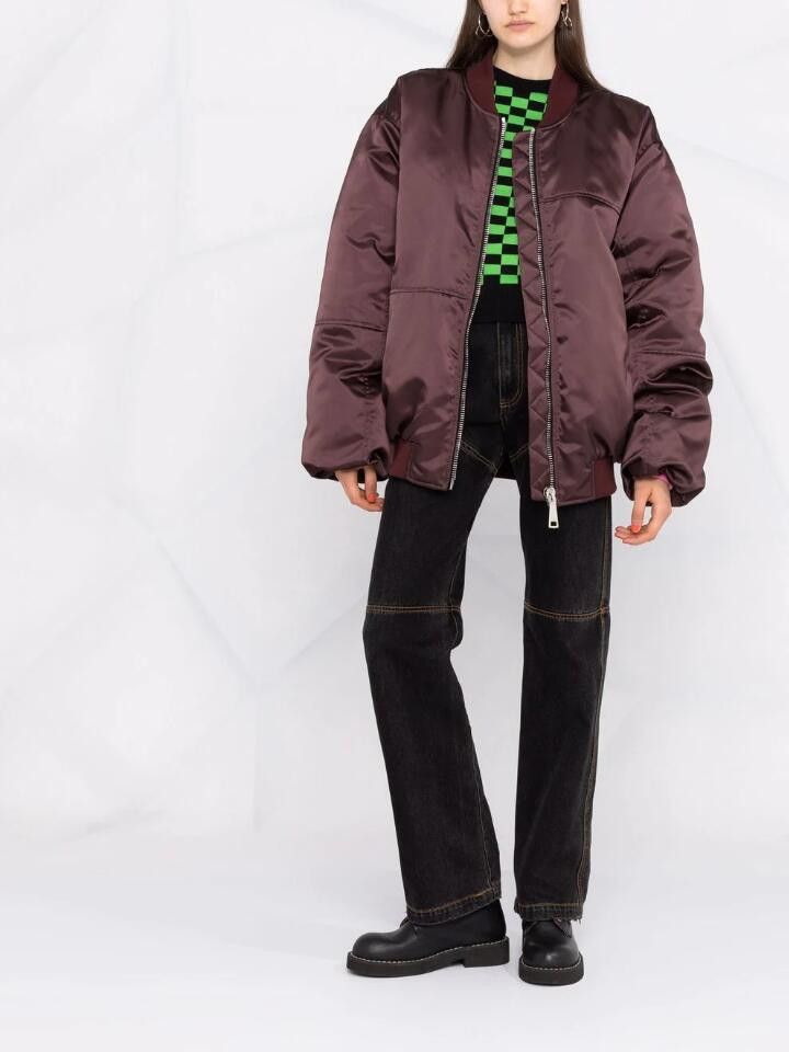 Khrisjoy BNWT AW21 KHRISJOY SATIN OVERSIZED BOMBER JACKET 1 Size US S / EU 44-46 / 1 - 1 Thumbnail
