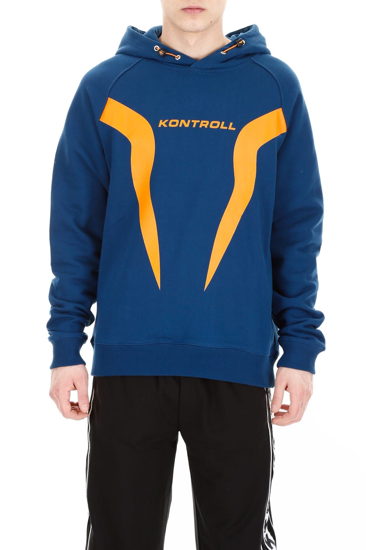 image of Ss19 Kappa Kontroll Abstract Flame Sweatshirt XL in Blue, Men's