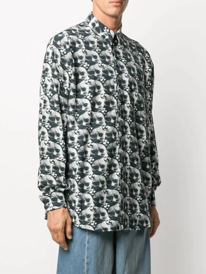 image of Aw20 Jordanluca Travis Shirt M in Black White, Men's (Size Medium)