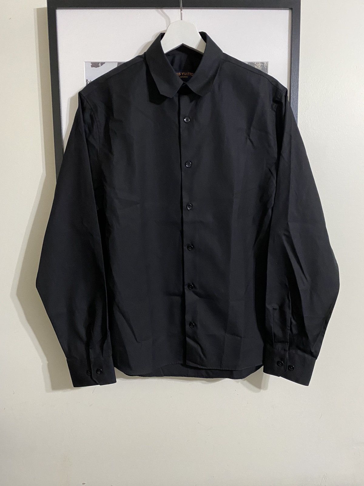 Image of Louis Vuitton Employee Dna Button Shirt in Black, Men's (Size XS)