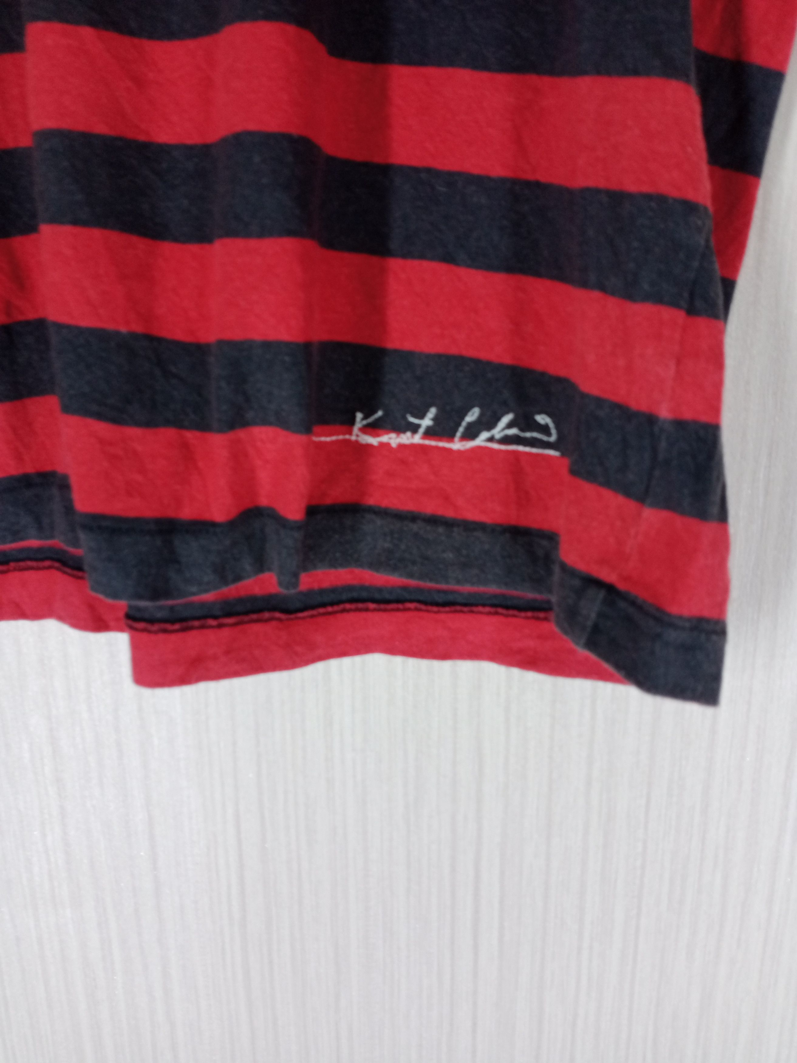 Nirvana Uniqlo x Kurt Cobain Striped T shirt Size US L / EU 52-54 / 3 - 4 Thumbnail
