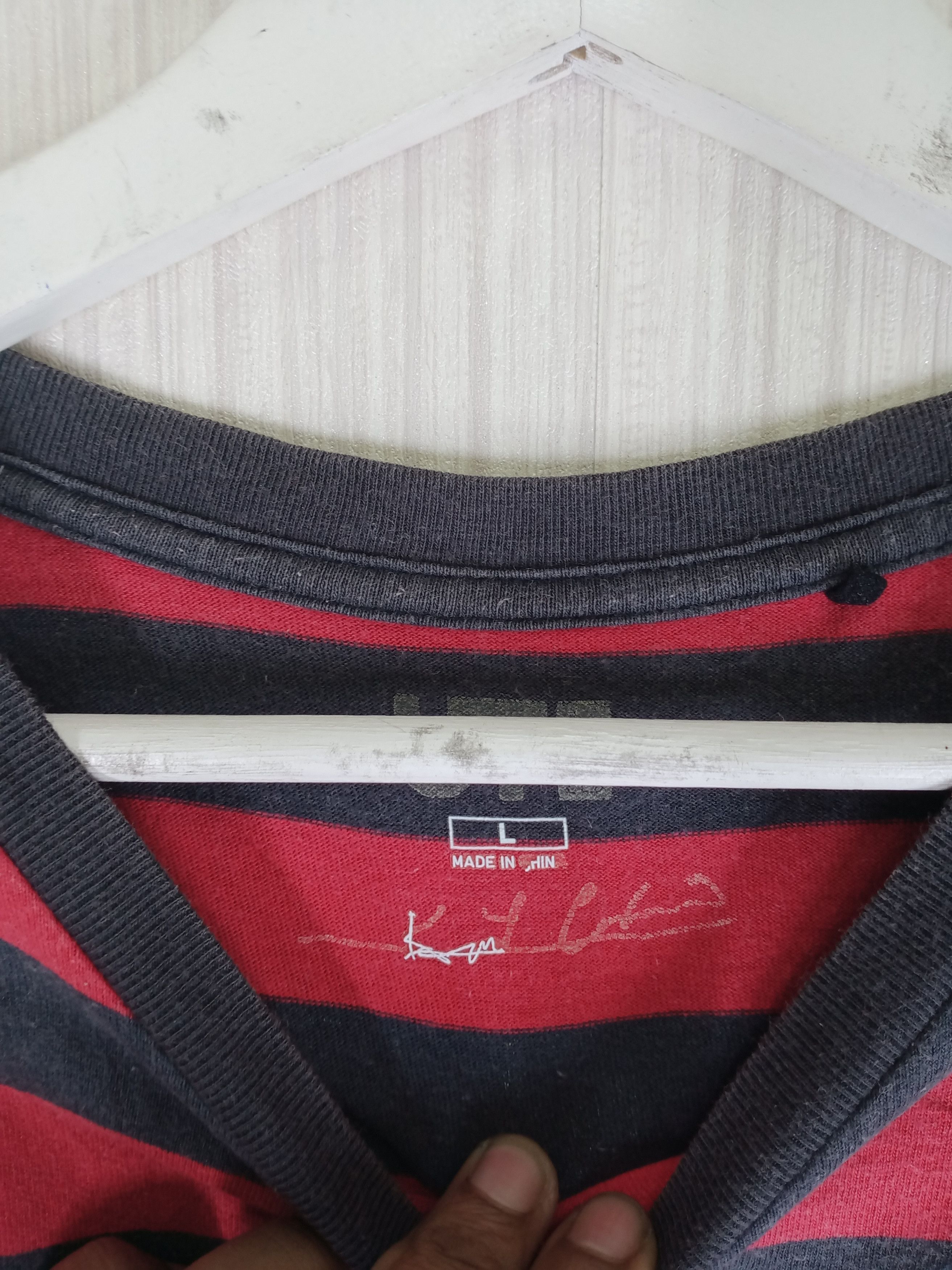 Nirvana Uniqlo x Kurt Cobain Striped T shirt Size US L / EU 52-54 / 3 - 3 Thumbnail