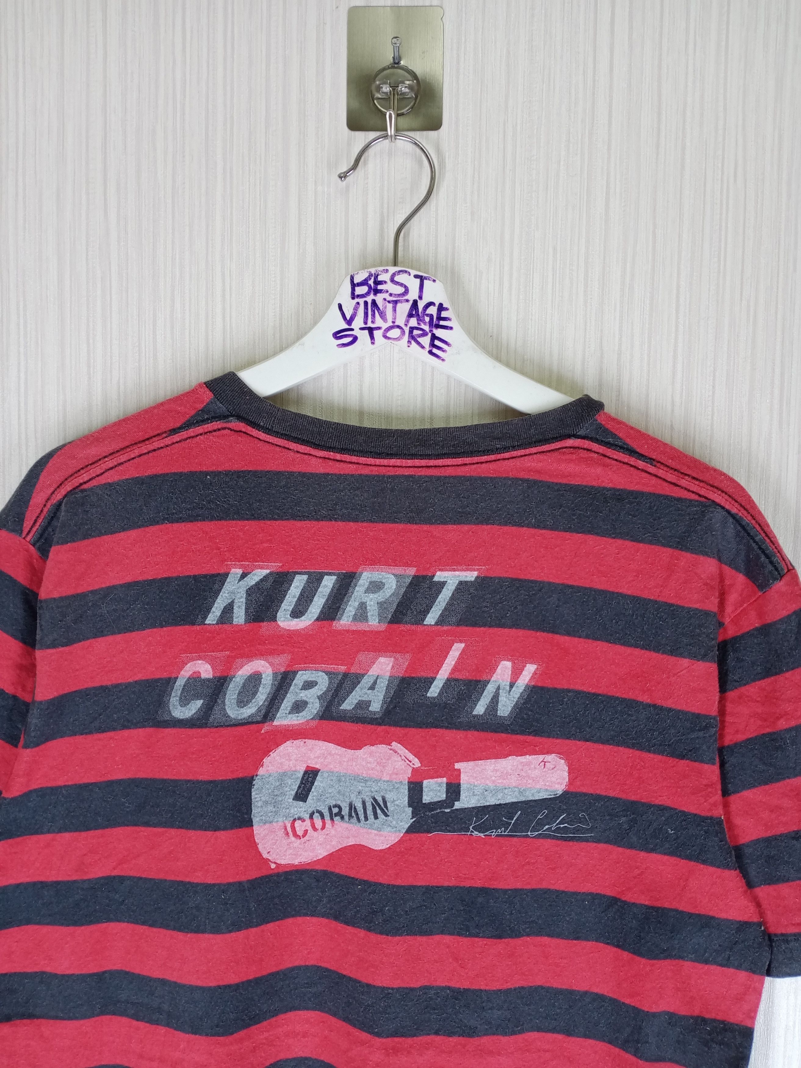 Nirvana Uniqlo x Kurt Cobain Striped T shirt Size US L / EU 52-54 / 3 - 6 Thumbnail