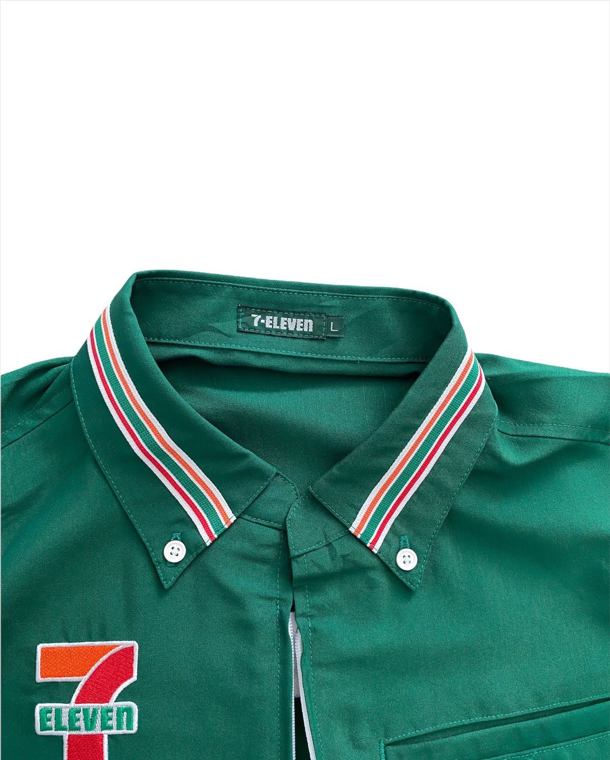 Uniform Wares × Vintage 🔥Seven 7 Eleven Big Felt Logo Convertible Zip Work Shirt Size US L / EU 52-54 / 3 - 5 Thumbnail