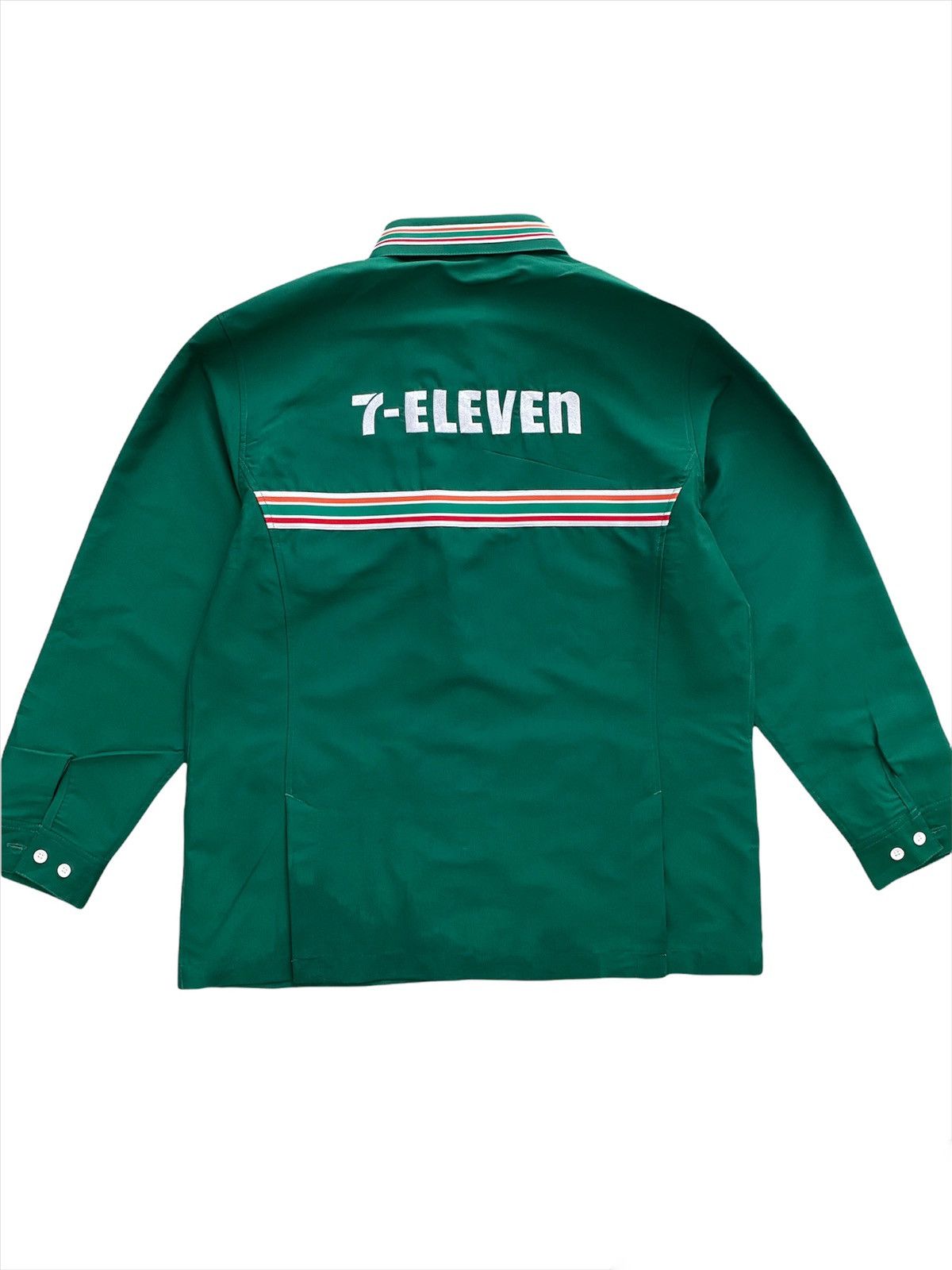 Uniform Wares × Vintage 🔥Seven 7 Eleven Big Felt Logo Convertible Zip Work Shirt Size US L / EU 52-54 / 3 - 2 Thumbnail