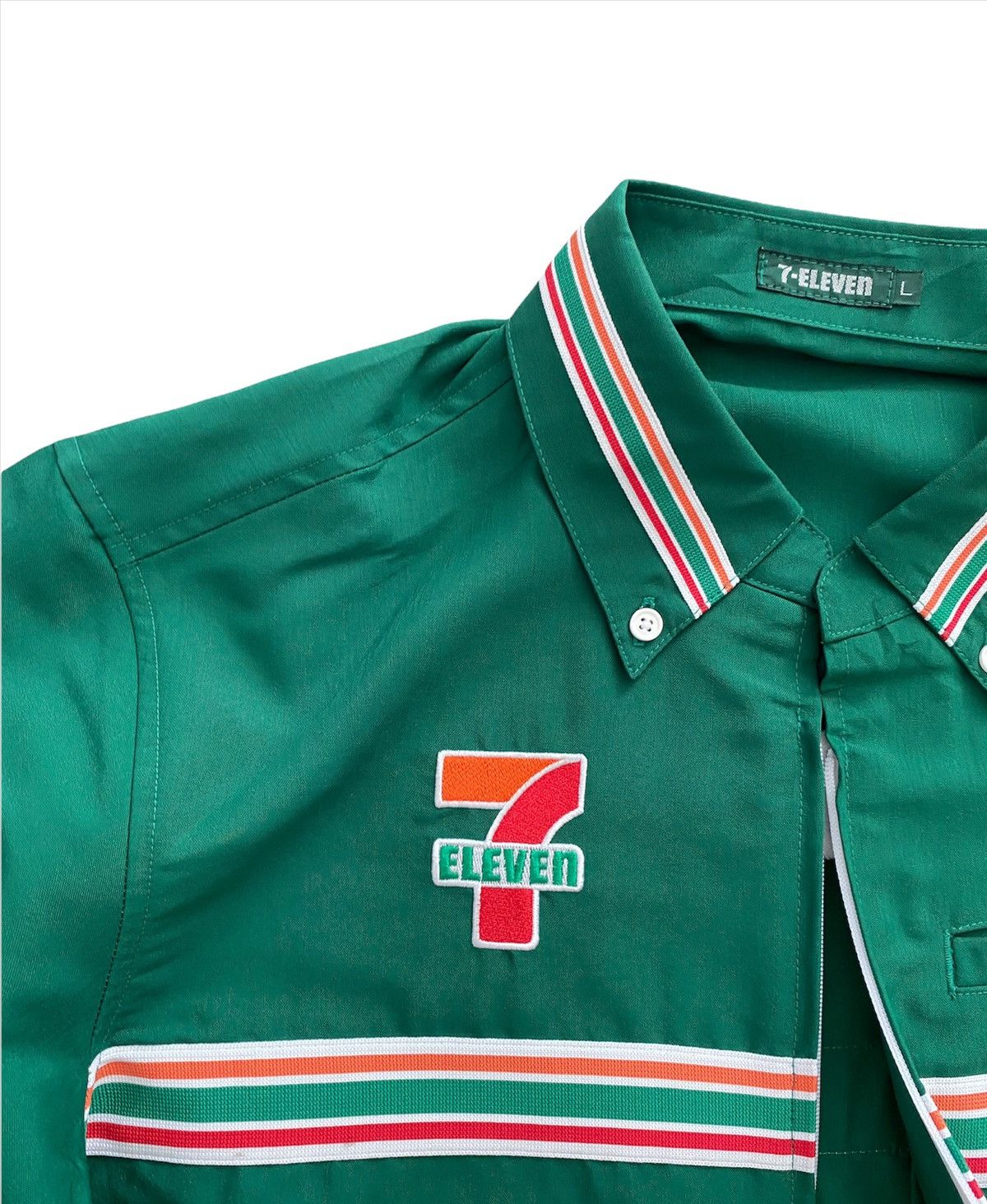 Uniform Wares × Vintage 🔥Seven 7 Eleven Big Felt Logo Convertible Zip Work Shirt Size US L / EU 52-54 / 3 - 6 Thumbnail
