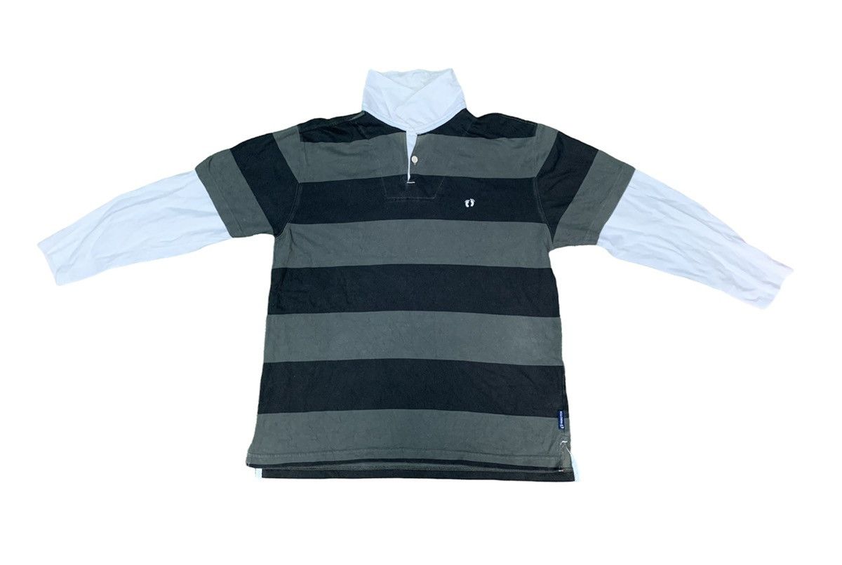Hang Ten Vintage Hang Ten Striped Long Sleeve Polo Shirt Size US M / EU 48-50 / 2 - 1 Thumbnail