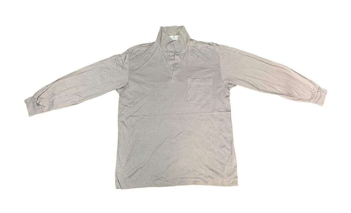 Pierre Balmain Pierre Balmain Long Sleeve Plain pocket Polo Tee Size US M / EU 48-50 / 2 - 1 Thumbnail