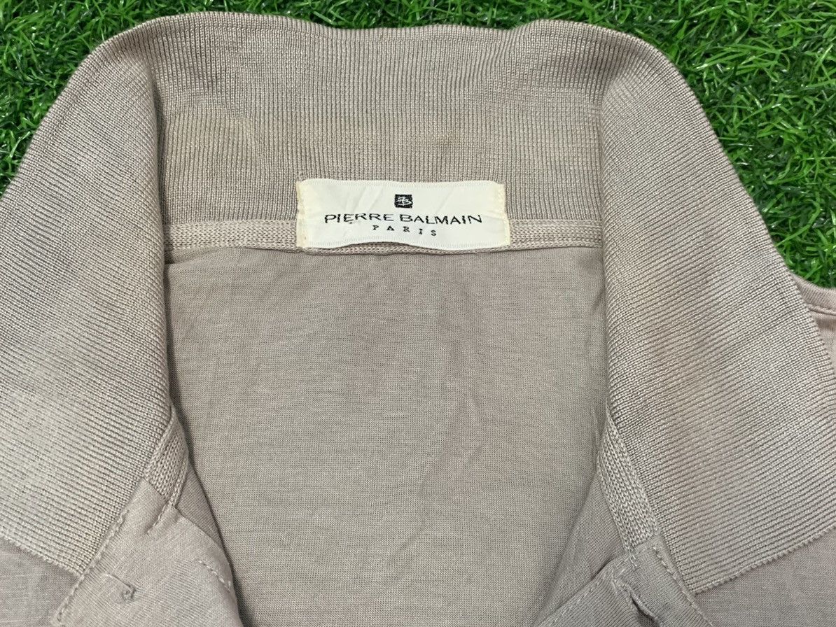 Pierre Balmain Pierre Balmain Long Sleeve Plain pocket Polo Tee Size US M / EU 48-50 / 2 - 2 Thumbnail