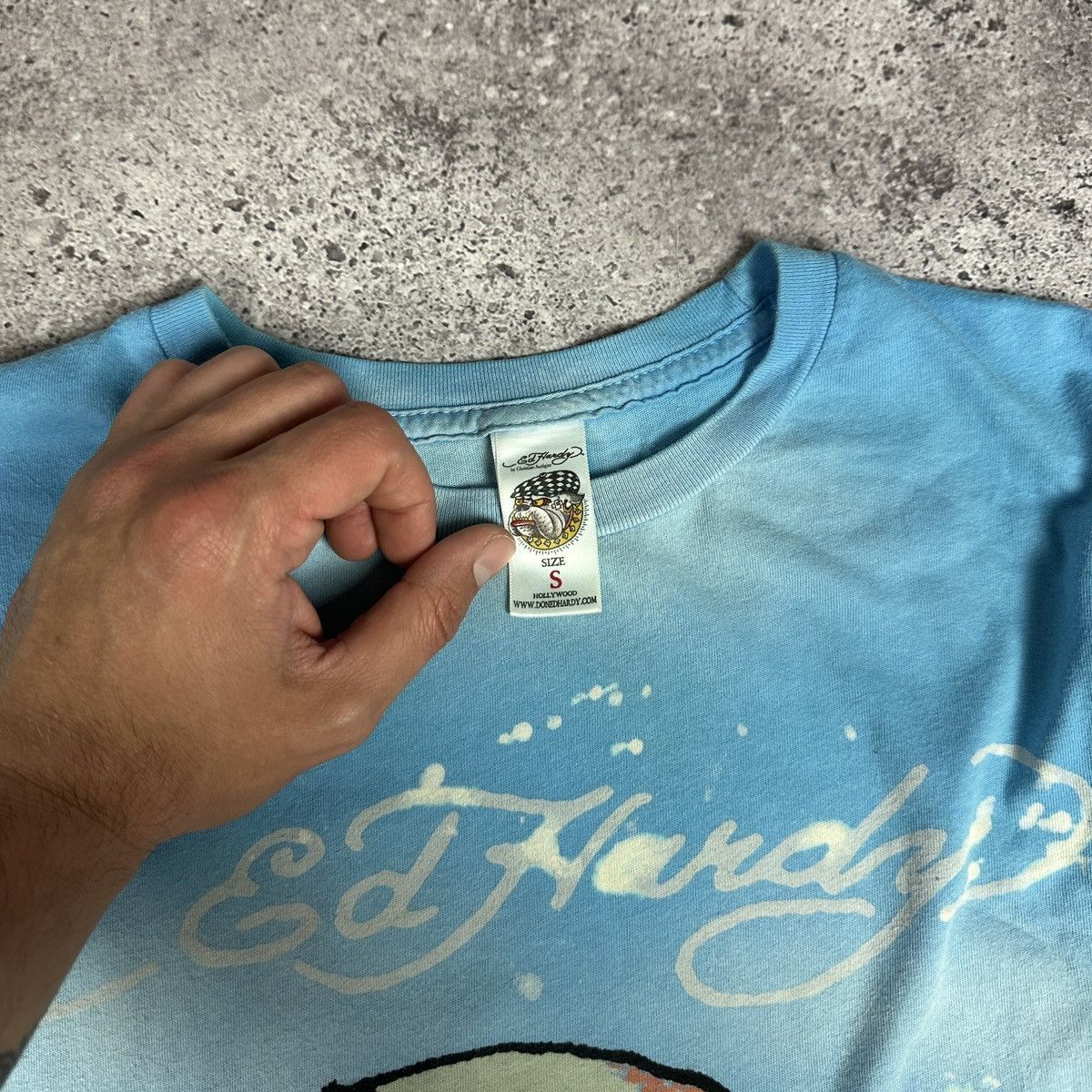 Ed Hardy Vintage y2k Ed Hardy Designs Rabbit OG walk tee tie dye Size US S / EU 44-46 / 1 - 8 Thumbnail