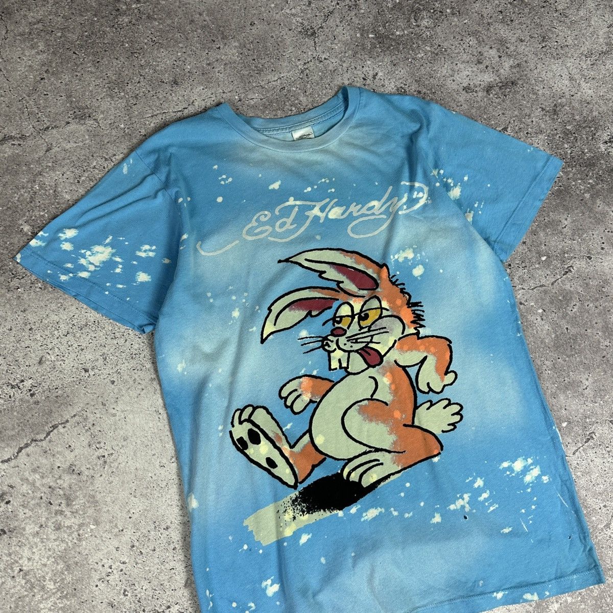 Ed Hardy Vintage y2k Ed Hardy Designs Rabbit OG walk tee tie dye Size US S / EU 44-46 / 1 - 5 Thumbnail