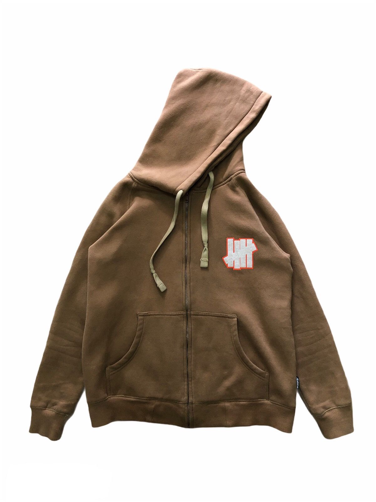 image of Undefeated Zipper Hoodie in Brown, Men's (Size Small)