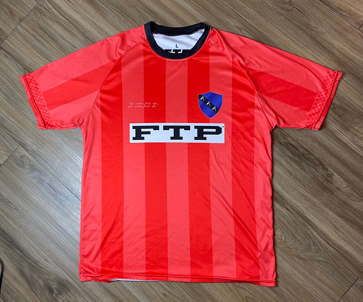 Pre-owned Fuck The Population Ftp Og Soccer Jersey In Red