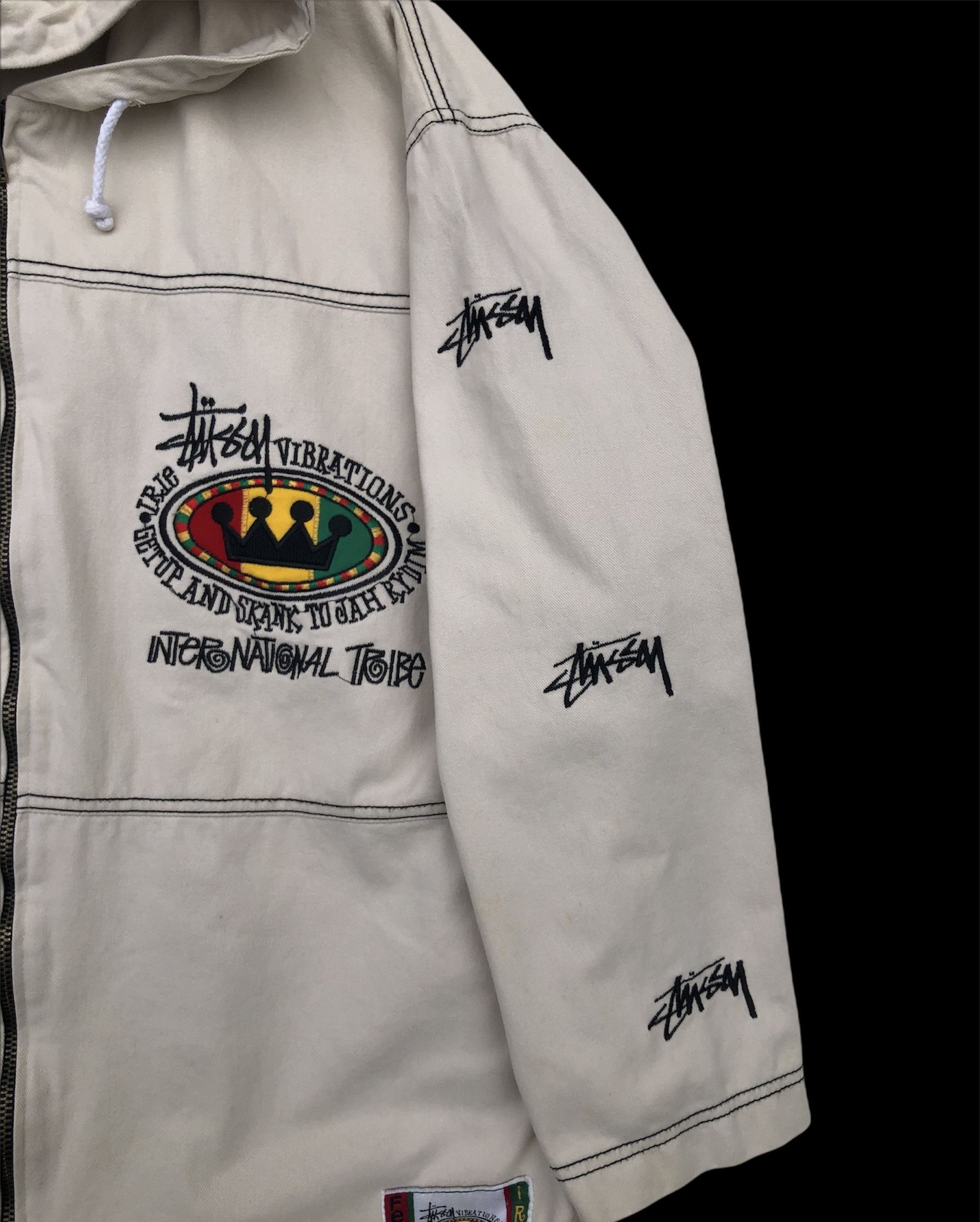 Stussy × Vintage RARE🔥VINTAGE 90’S STUSSY IRIE ROOTS RASTA TRIBE JACKET Size US XL / EU 56 / 4 - 3 Thumbnail