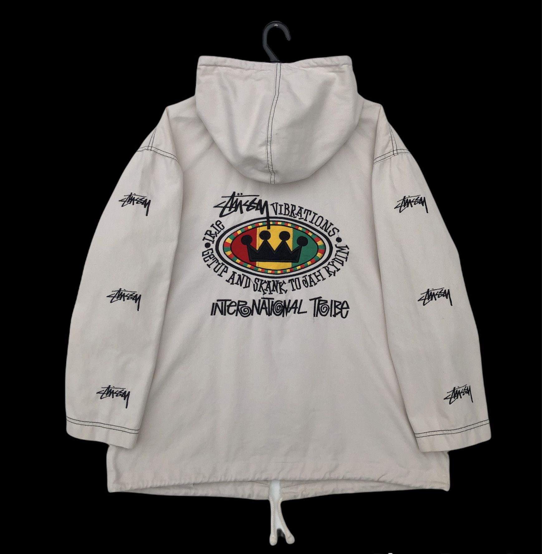 RARE🔥VINTAGE 90’S STUSSY IRIE ROOTS RASTA TRIBE JACKET
