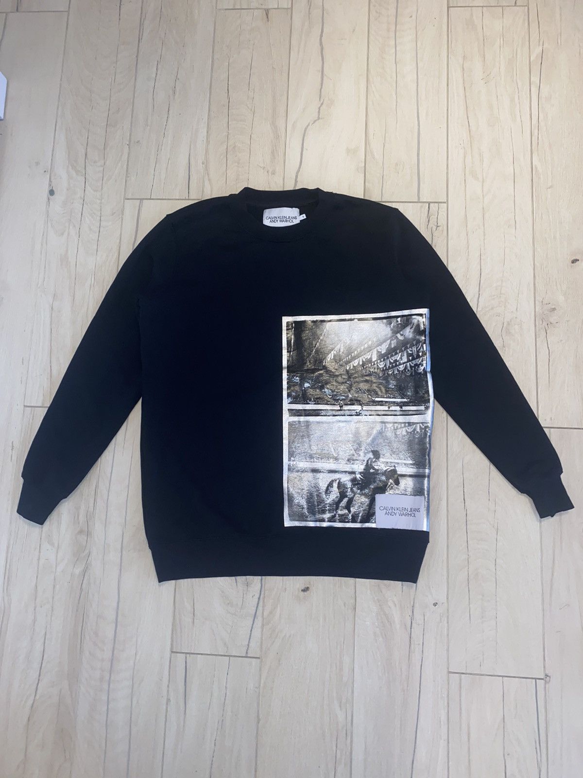 Andy Warhol × Calvin Klein 205W39NYC × Raf Simons Calvin Klein X Andy Warhol Horse Print Black Crewneck Size US S / EU 44-46 / 1 - 1 Thumbnail