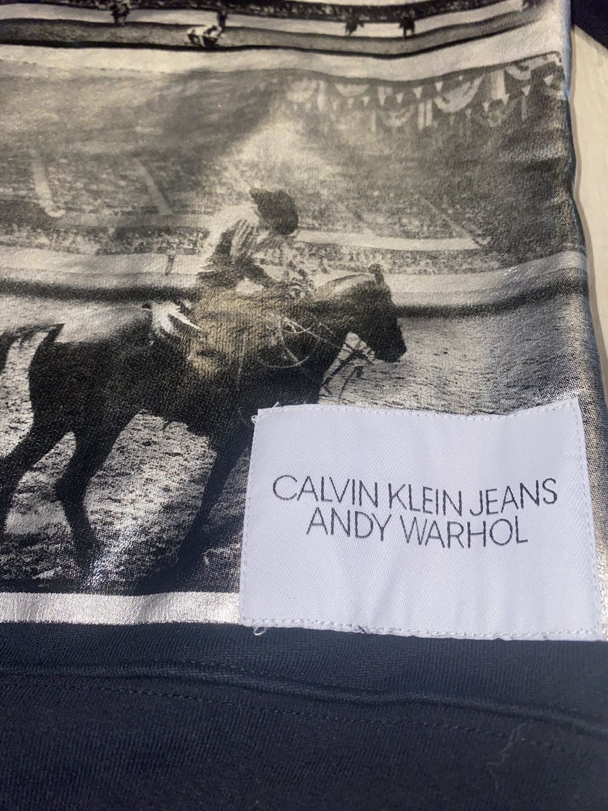Andy Warhol × Calvin Klein 205W39NYC × Raf Simons Calvin Klein X Andy Warhol Horse Print Black Crewneck Size US S / EU 44-46 / 1 - 9 Thumbnail