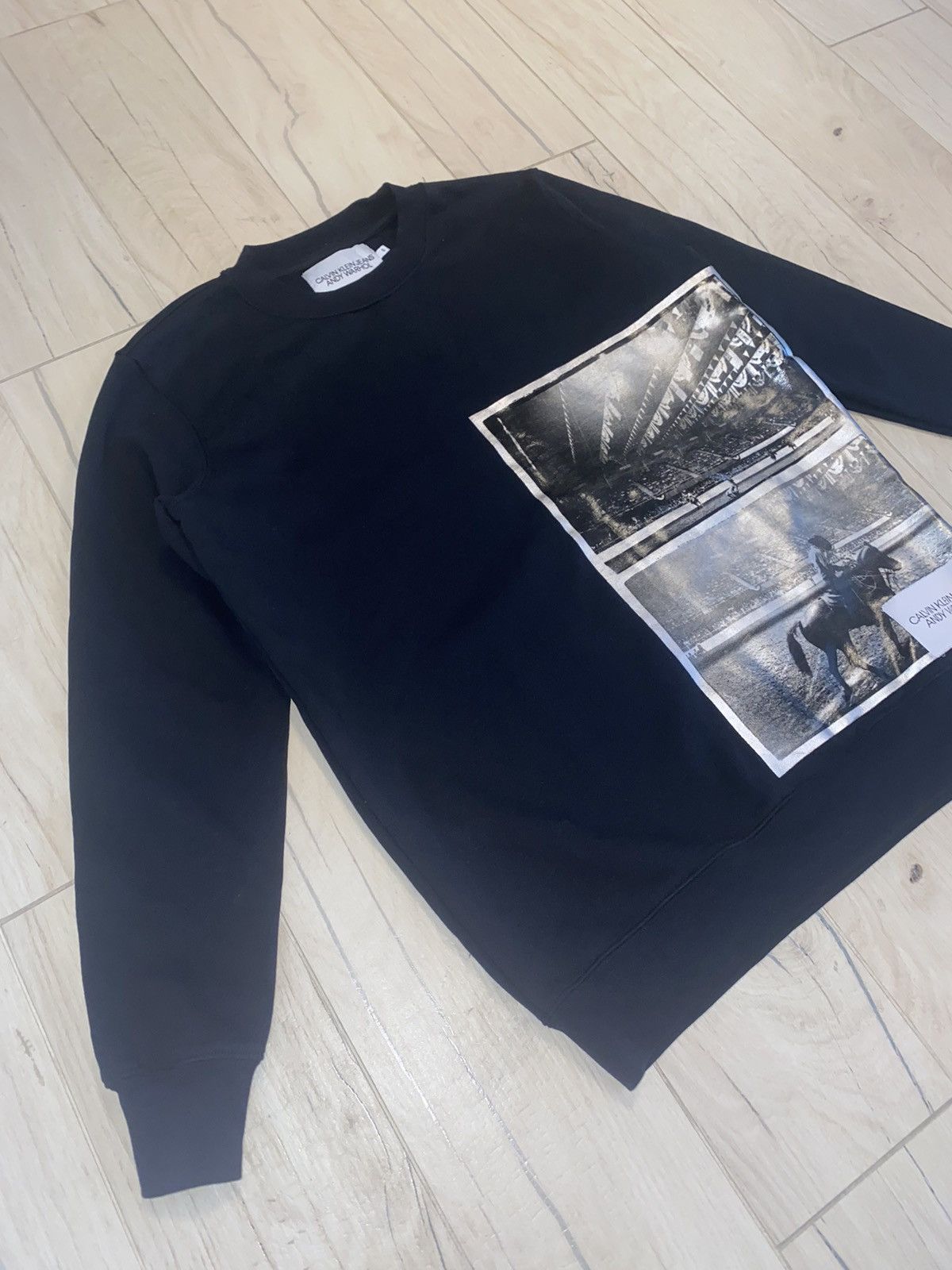 Andy Warhol × Calvin Klein 205W39NYC × Raf Simons Calvin Klein X Andy Warhol Horse Print Black Crewneck Size US S / EU 44-46 / 1 - 4 Thumbnail