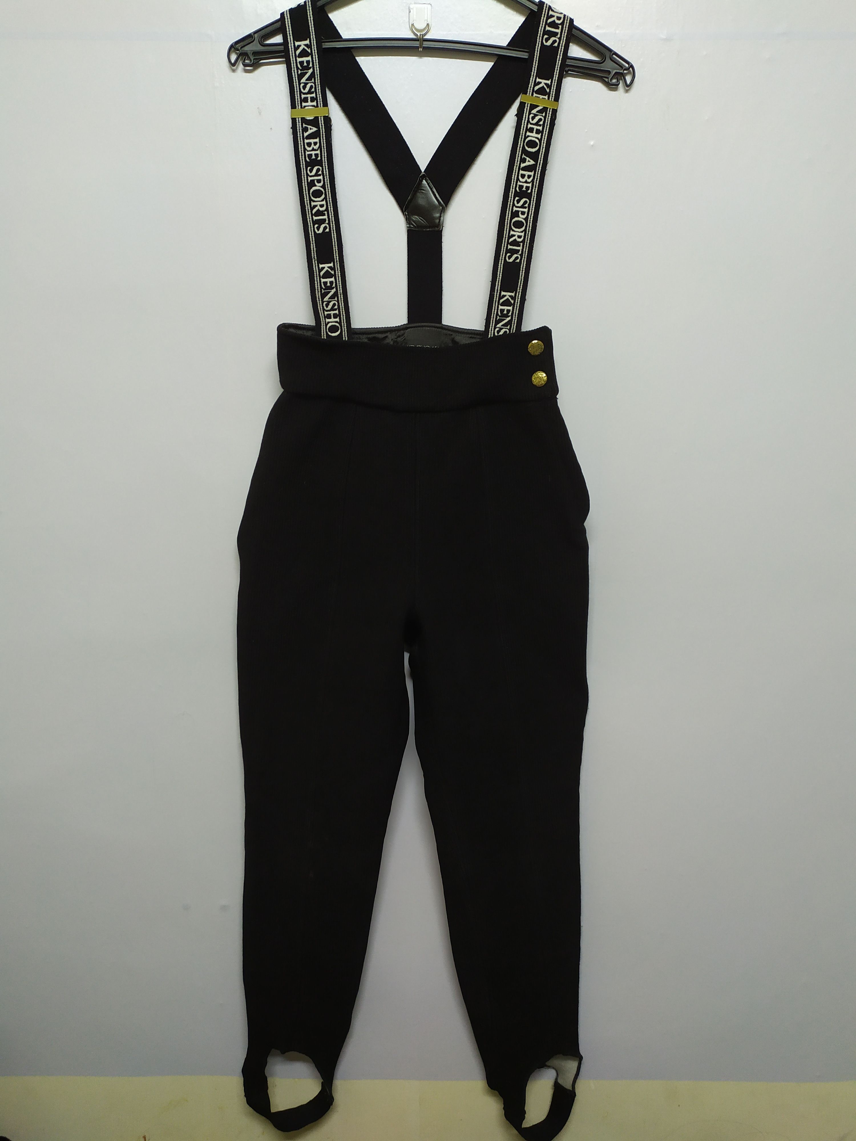 Black KENSHO ABE SPORTS SUSPENDER PANTS/TACTICAL OVERALLS | Grailed