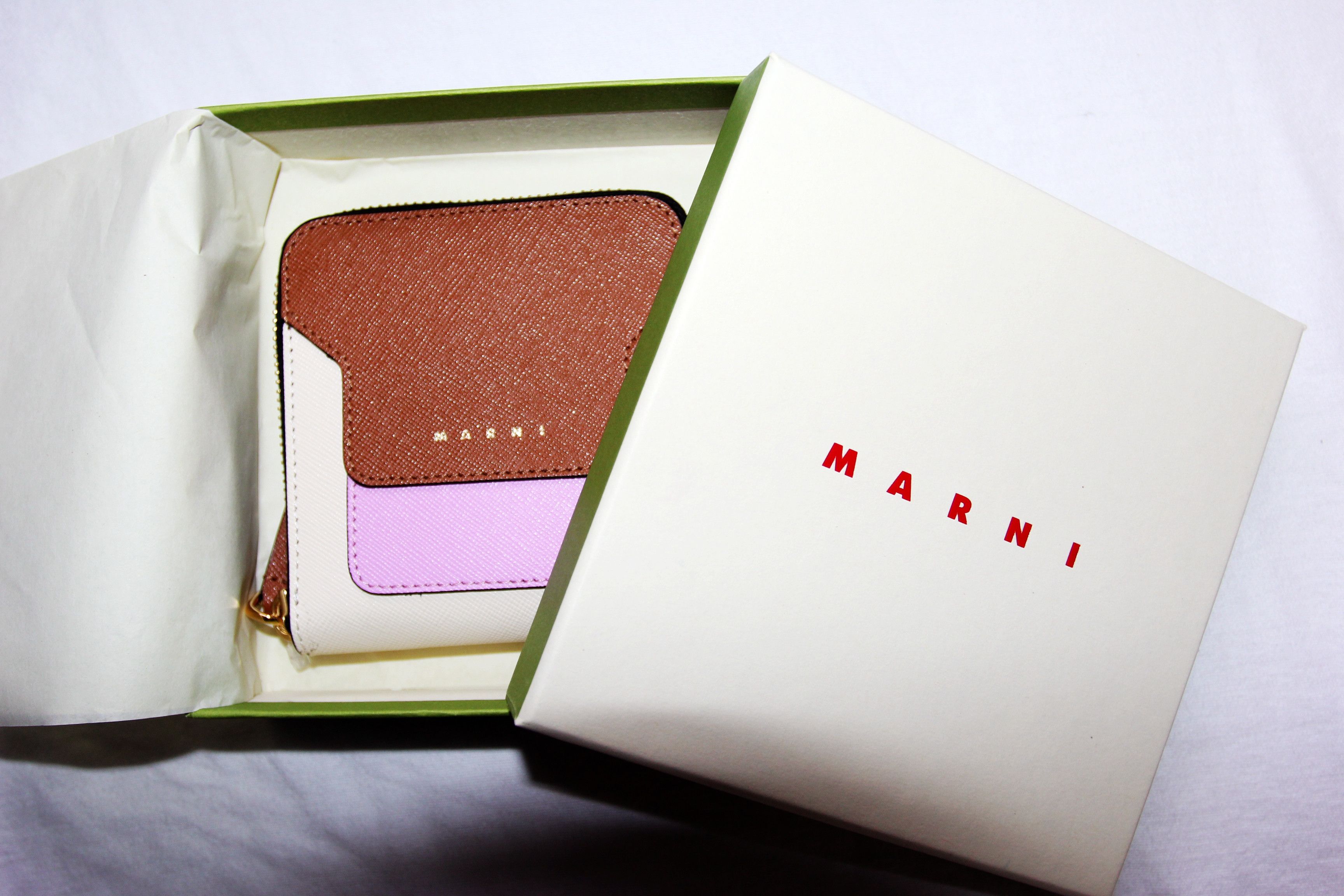 image of Aw22 Marni Colorblock Leather Bifold Wallet, Men's