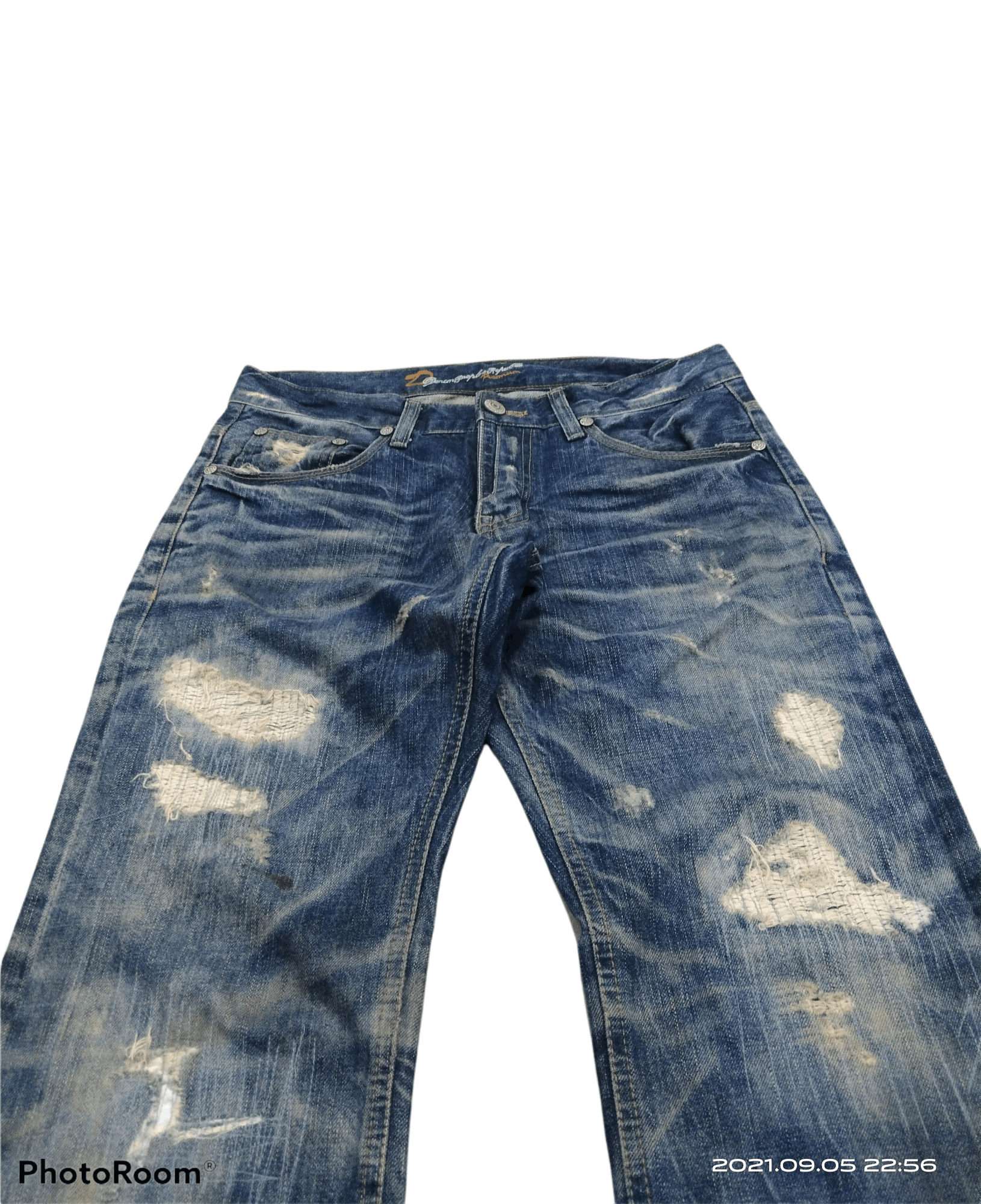Other JAPANESE DESTROYED PACTHWORK DPSR DENIM PANTS Size US 32 / EU 48 - 4 Thumbnail