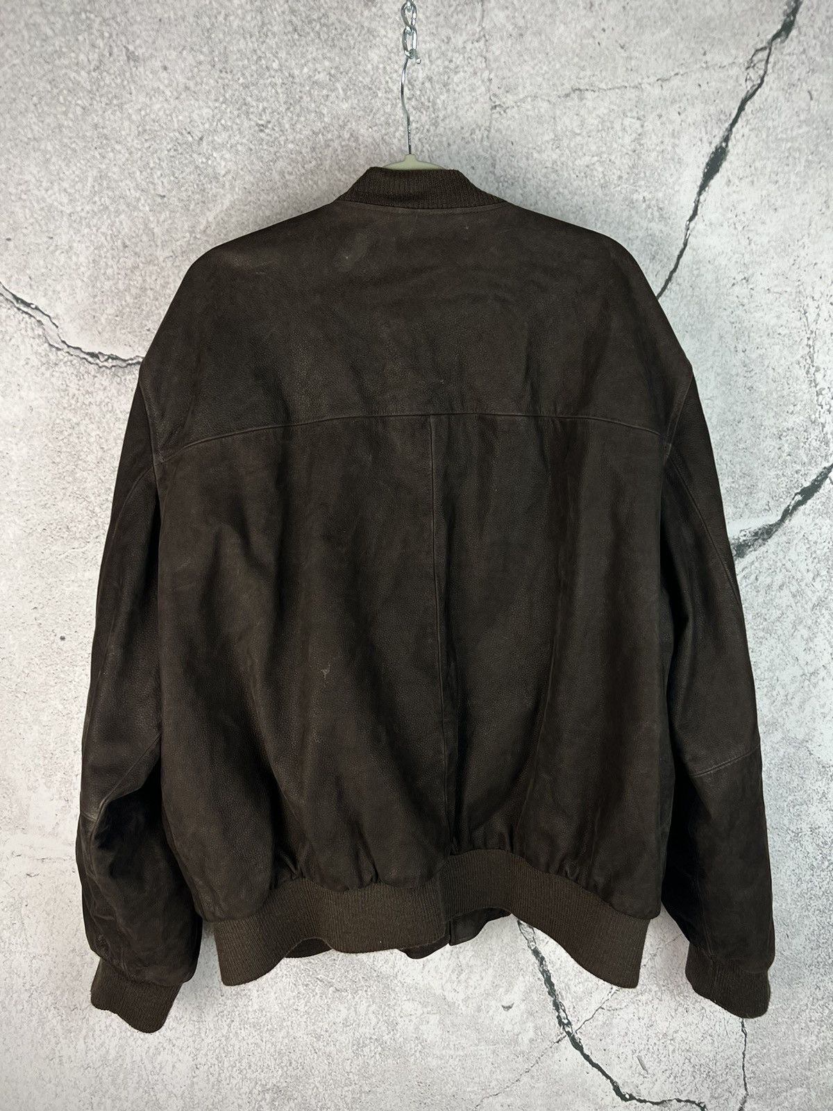 Vintage Vintage leather avant garde bomber jacket Size US L / EU 52-54 / 3 - 2 Thumbnail