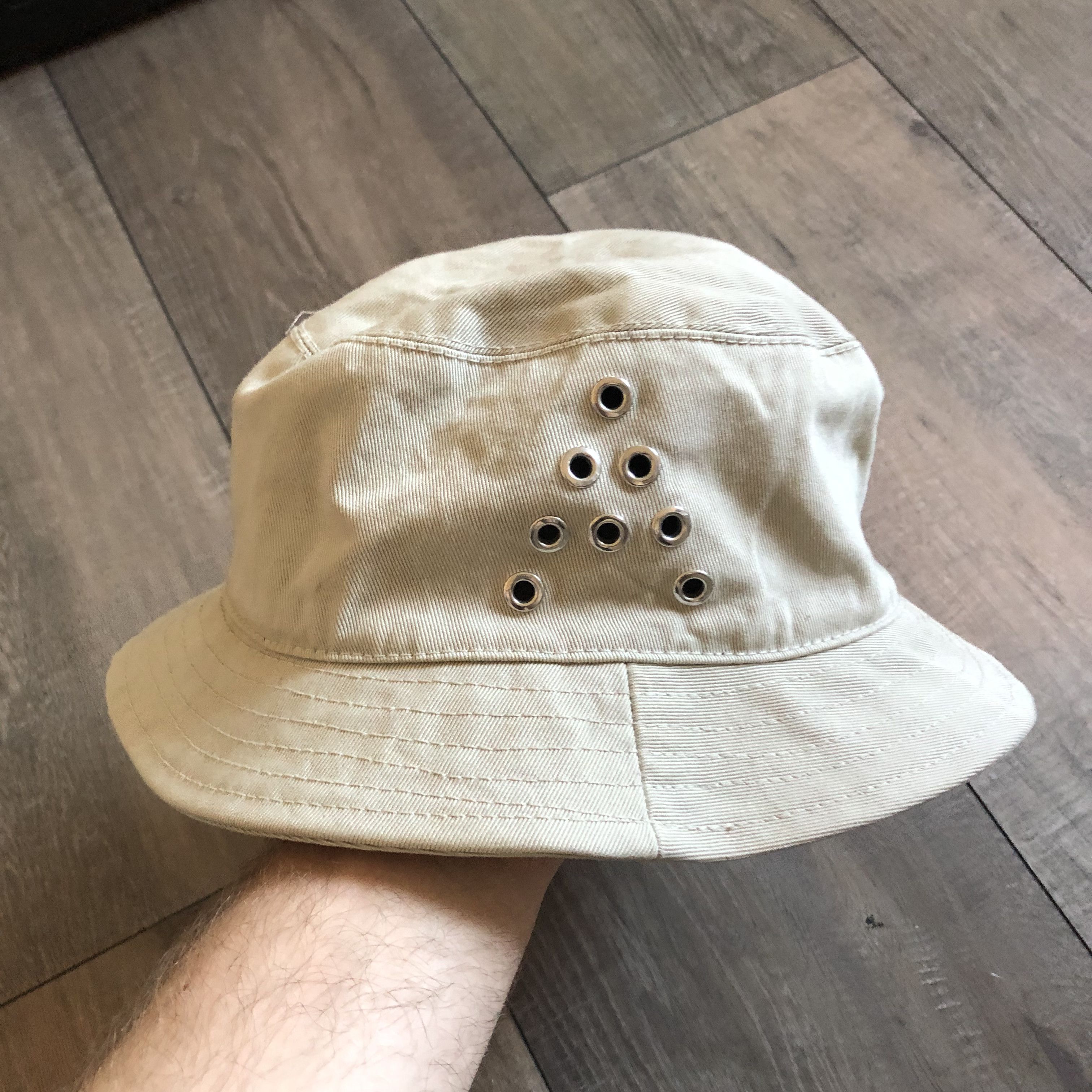 image of Acne Studios A Bucket Hat in Cream, Men's