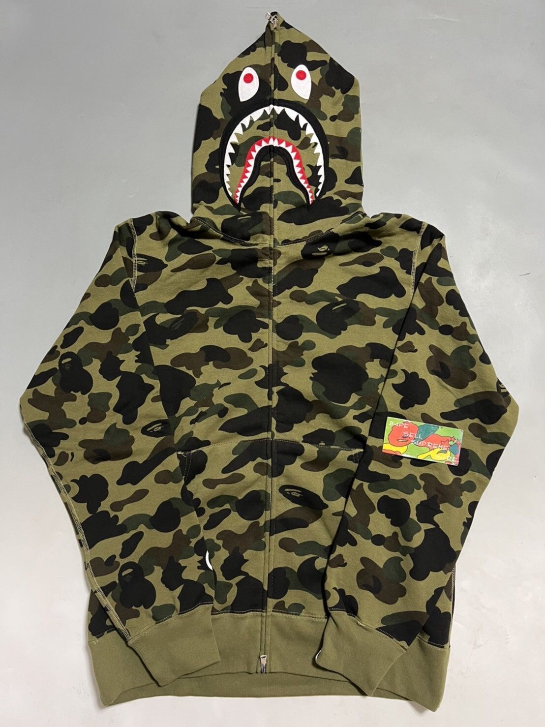 Bape 1st Camo Shark Full Zip Hoodie Size US XXL / EU 58 / 5 - 1 Thumbnail