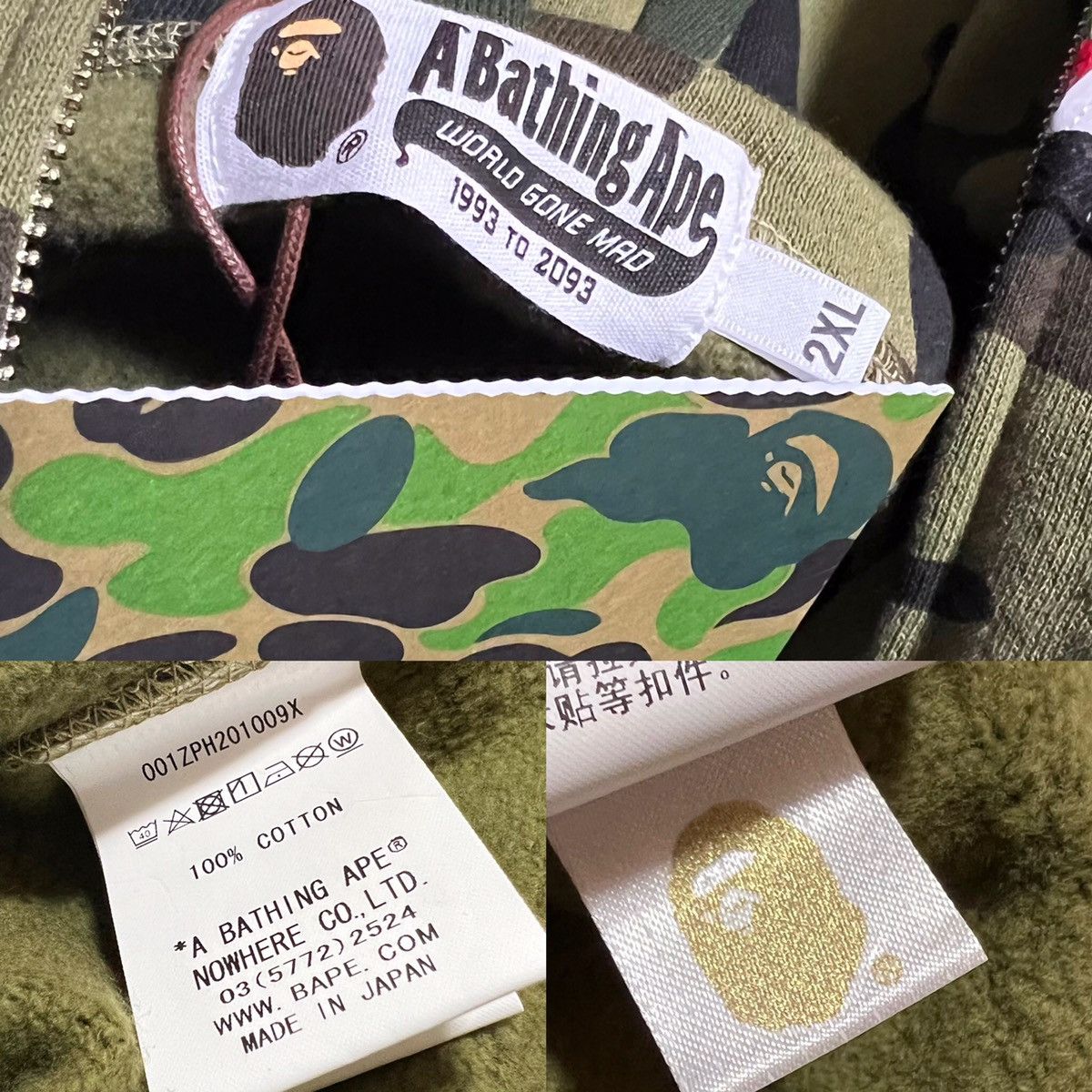 Bape 1st Camo Shark Full Zip Hoodie Size US XXL / EU 58 / 5 - 6 Thumbnail