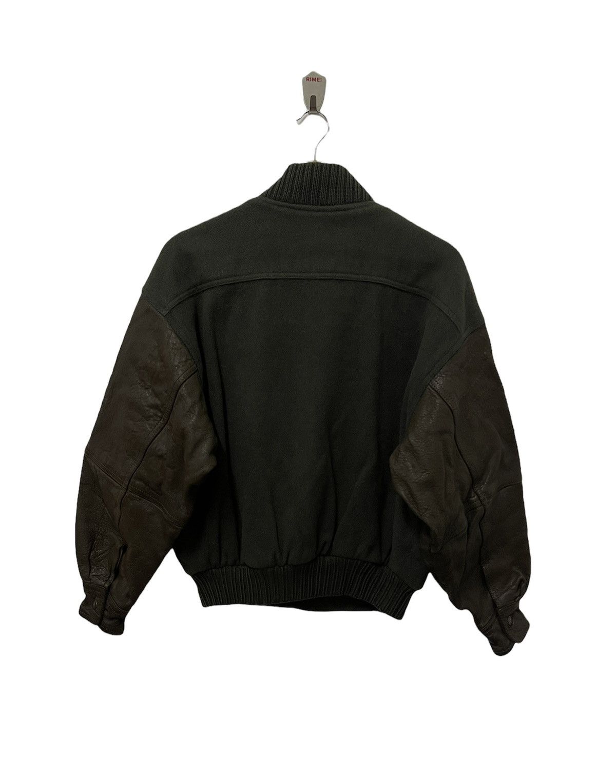 Japanese Brand × Vintage Vintage ixi:z Sleeve Leather Bomber Style Varsity Jacket Size US M / EU 48-50 / 2 - 7 Thumbnail