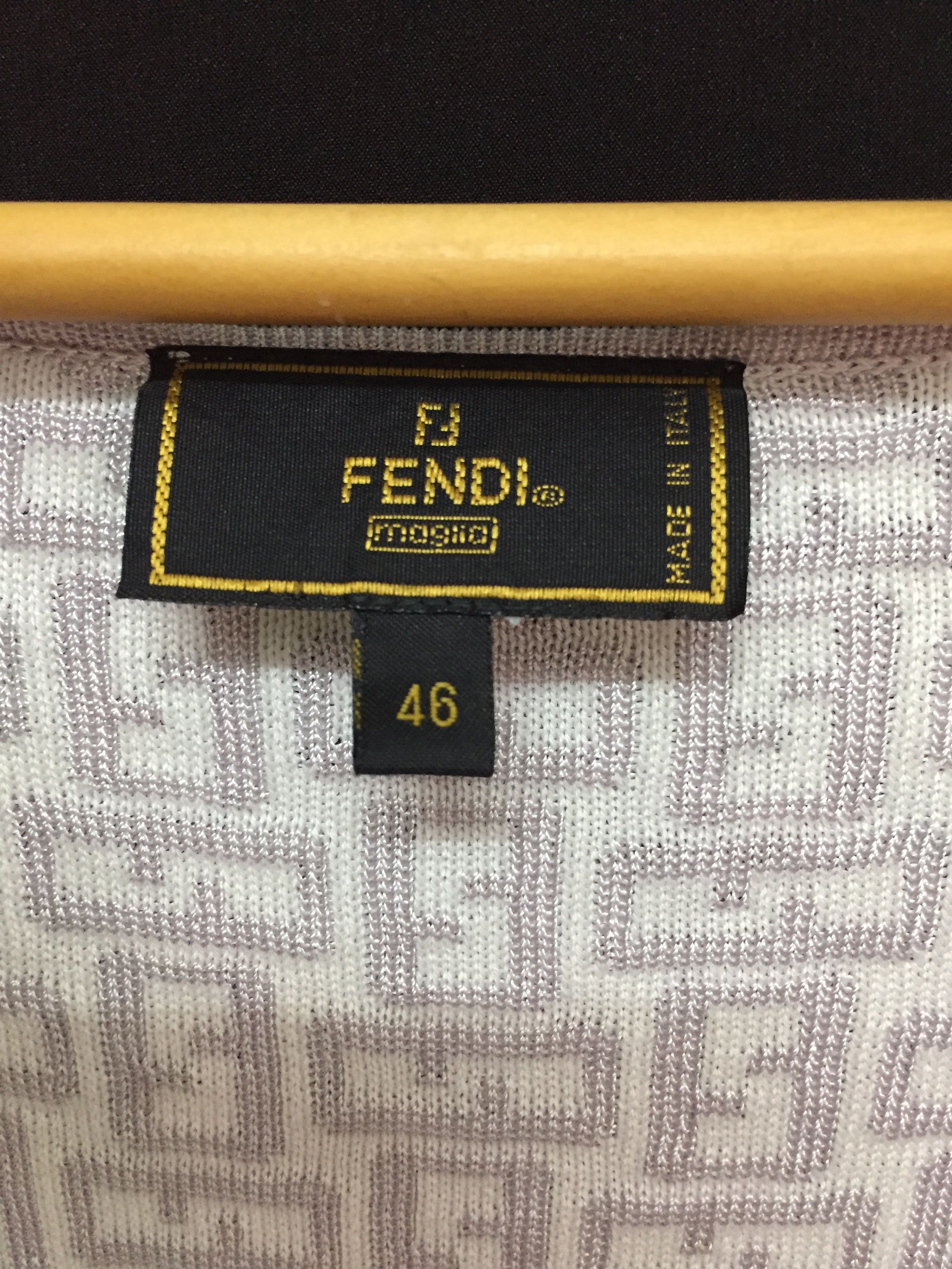 Fendi Vintage FENDI Zucca Monogram embroidered knit tee Size M / US 6-8 / IT 42-44 - 8 Thumbnail