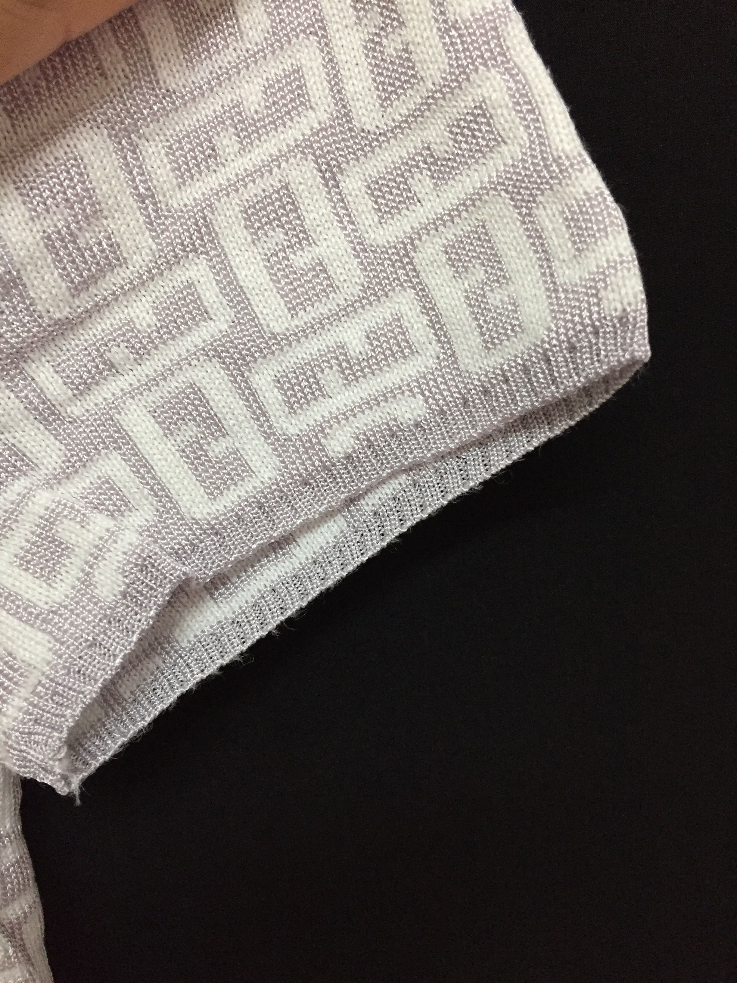 Fendi Vintage FENDI Zucca Monogram embroidered knit tee Size M / US 6-8 / IT 42-44 - 4 Thumbnail