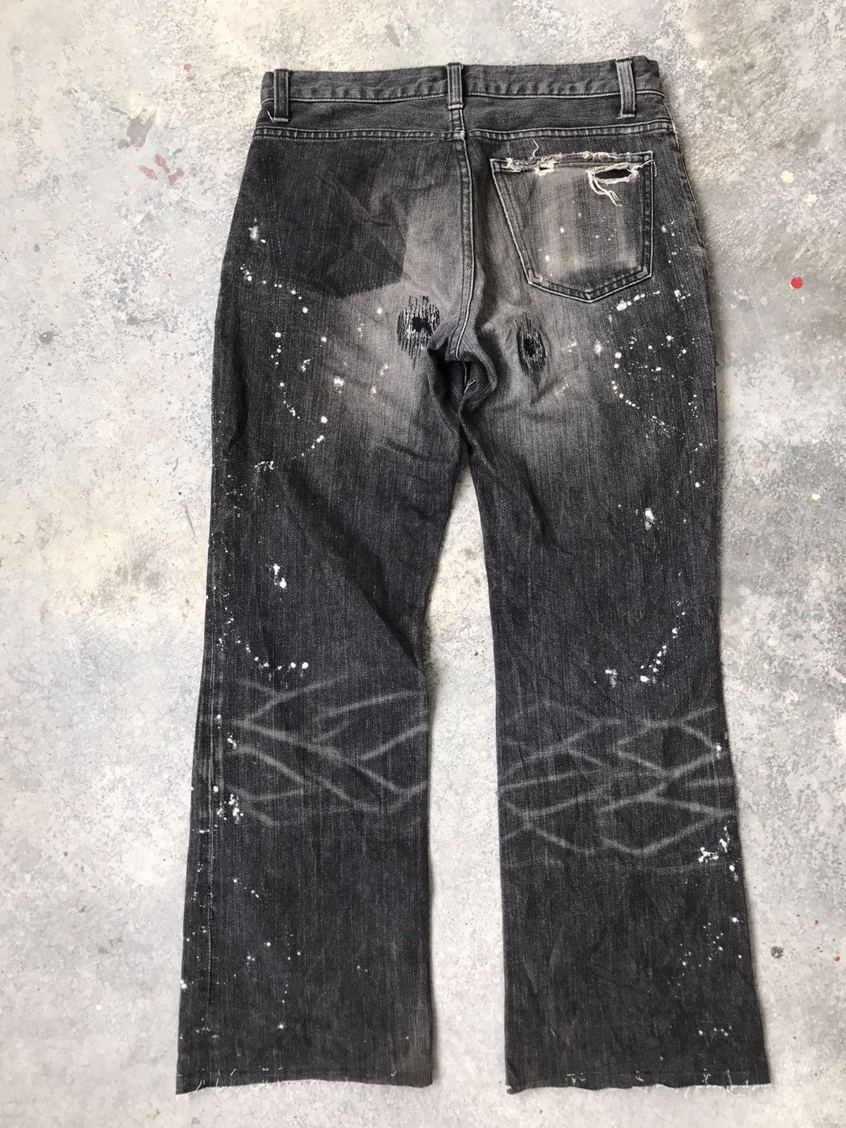 Number (N)ine AW2001 Number Nine Grunge Denim Size US 31 - 16 Thumbnail