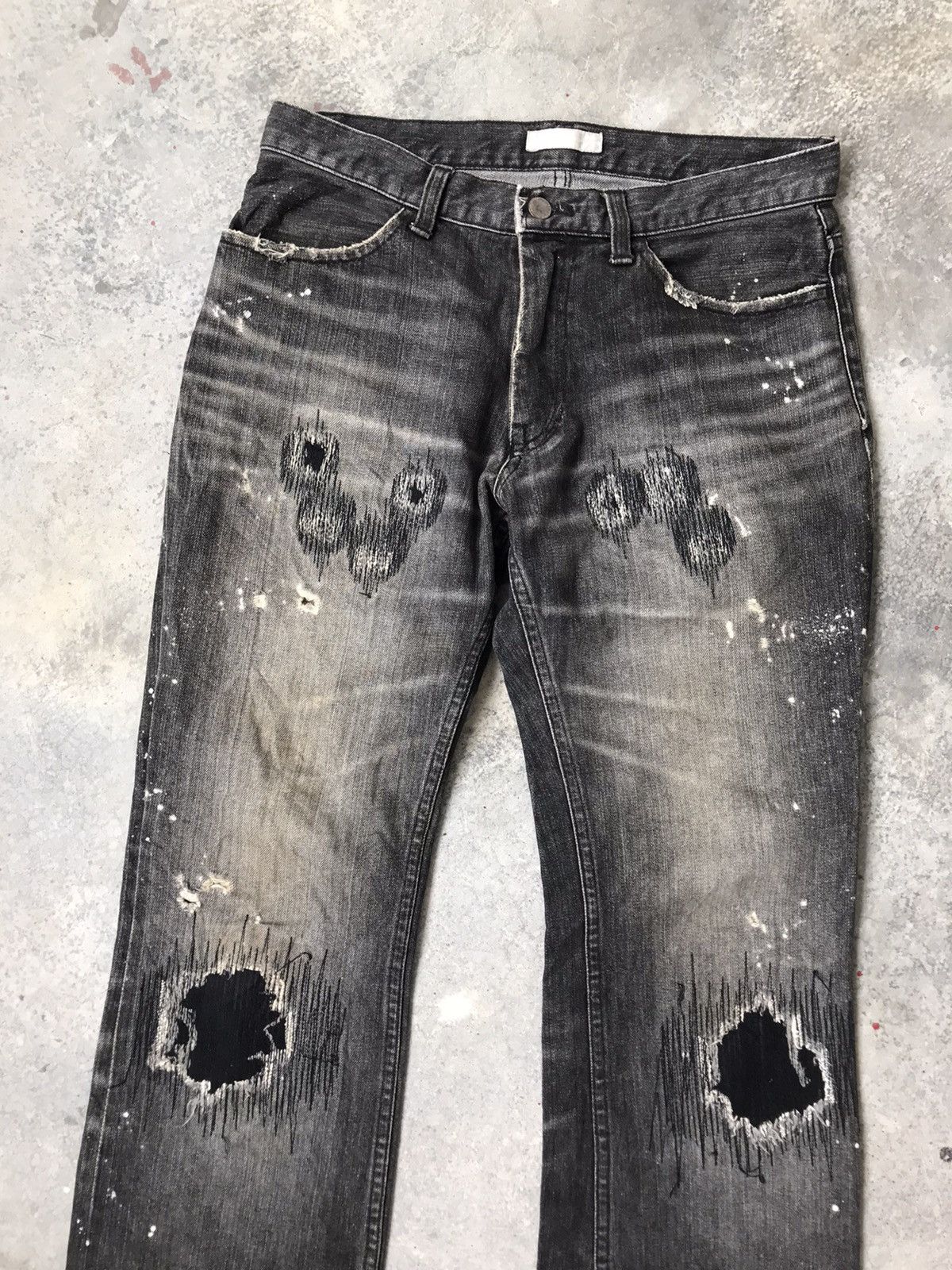 Number (N)ine AW2001 Number Nine Grunge Denim Size US 31 - 14 Thumbnail