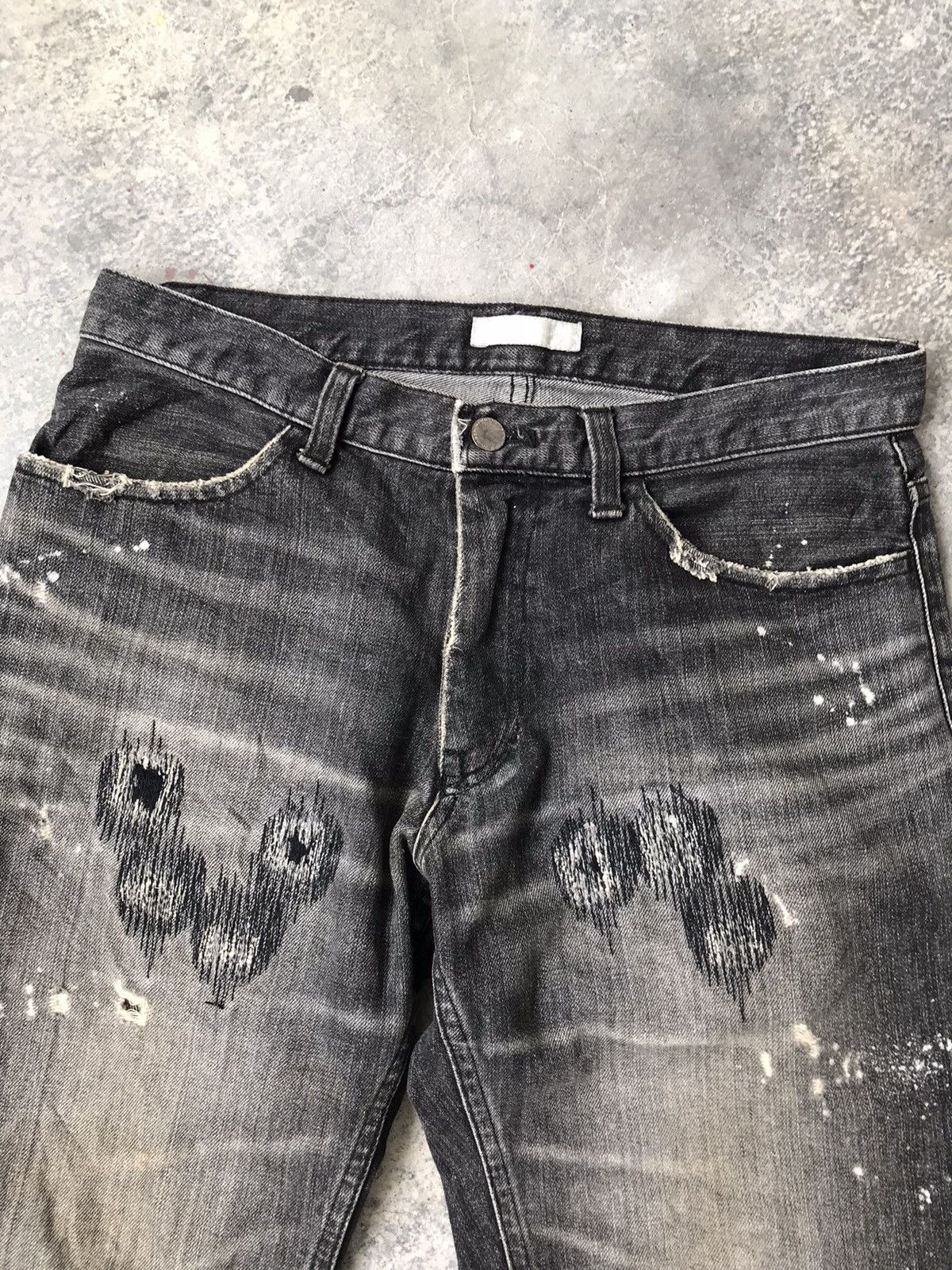 Number (N)ine AW2001 Number Nine Grunge Denim Size US 31 - 15 Thumbnail
