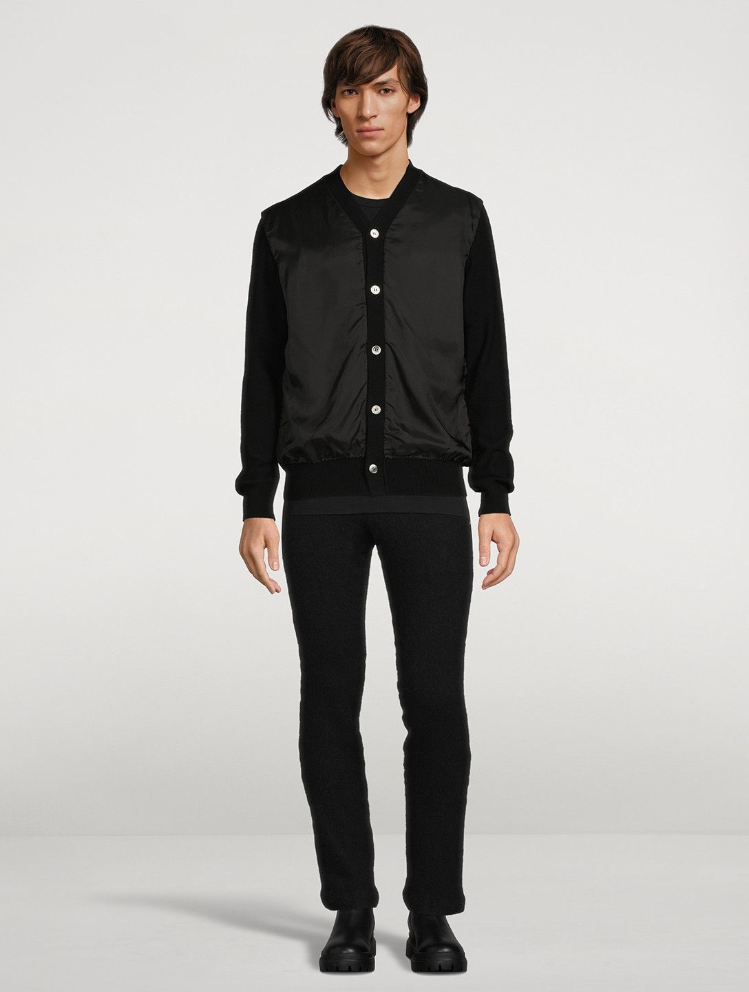 image of Aw22 Comme Des Garcons Homme Plus Felted Wool Pants L in Black, Men's (Size 34)