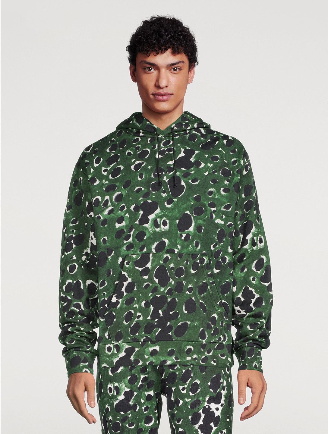 Marni BNWT AW22 MARNI GREEN DOT HOODIE 50 Size US M / EU 48-50 / 2 - 1 Thumbnail