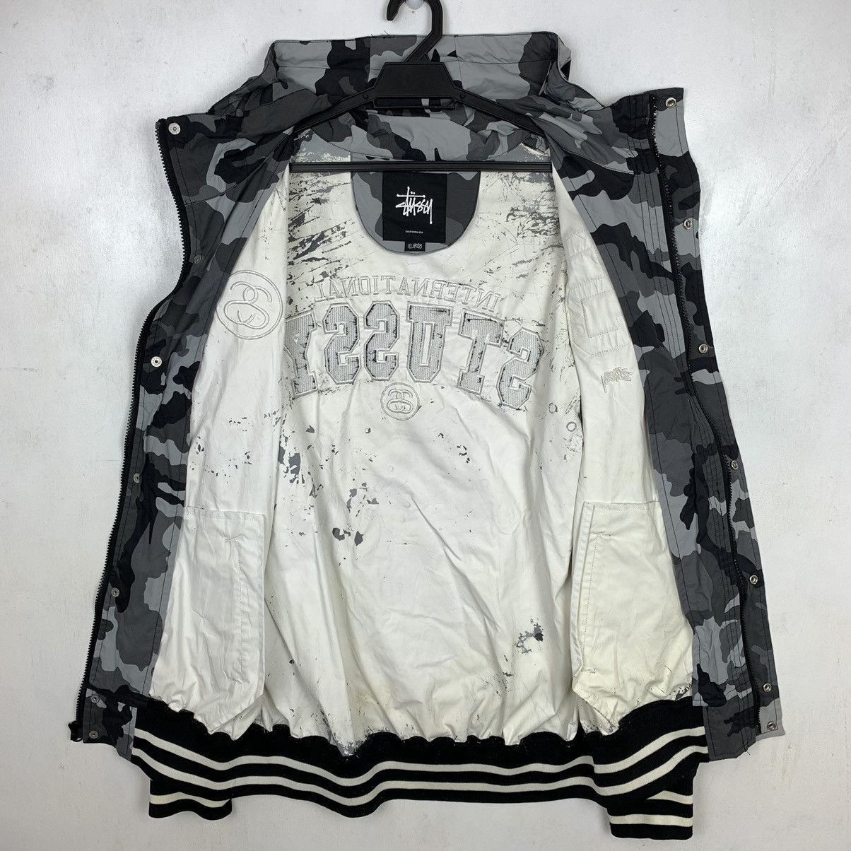 Stussy Stussy Camouflage Varsity Hoodie Jacket Size US XL / EU 56 / 4 - 8 Thumbnail