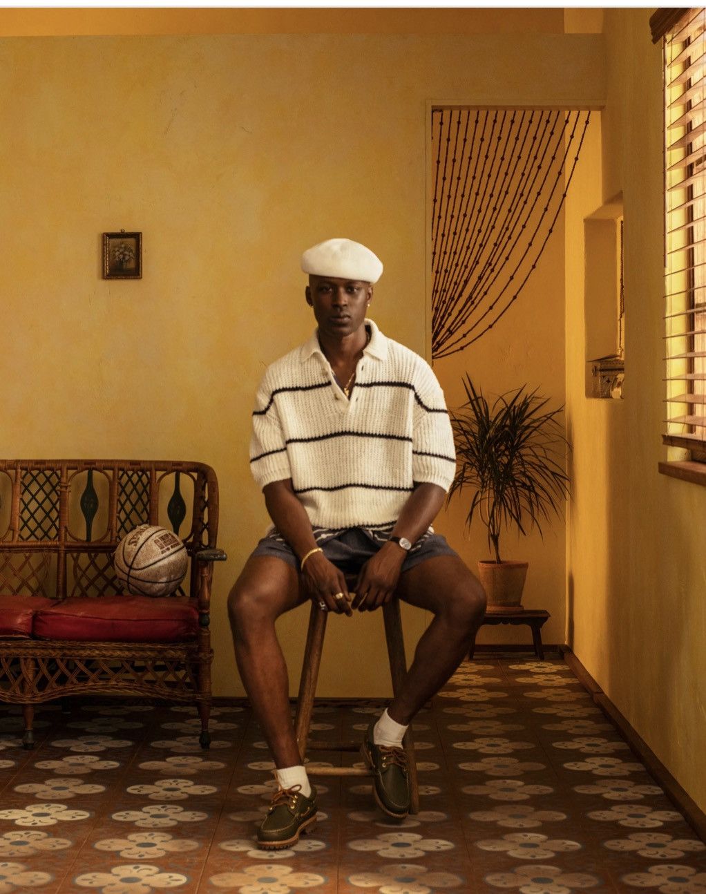 Aime Leon Dore ALD Striped Shaker Stitch Polo | Grailed